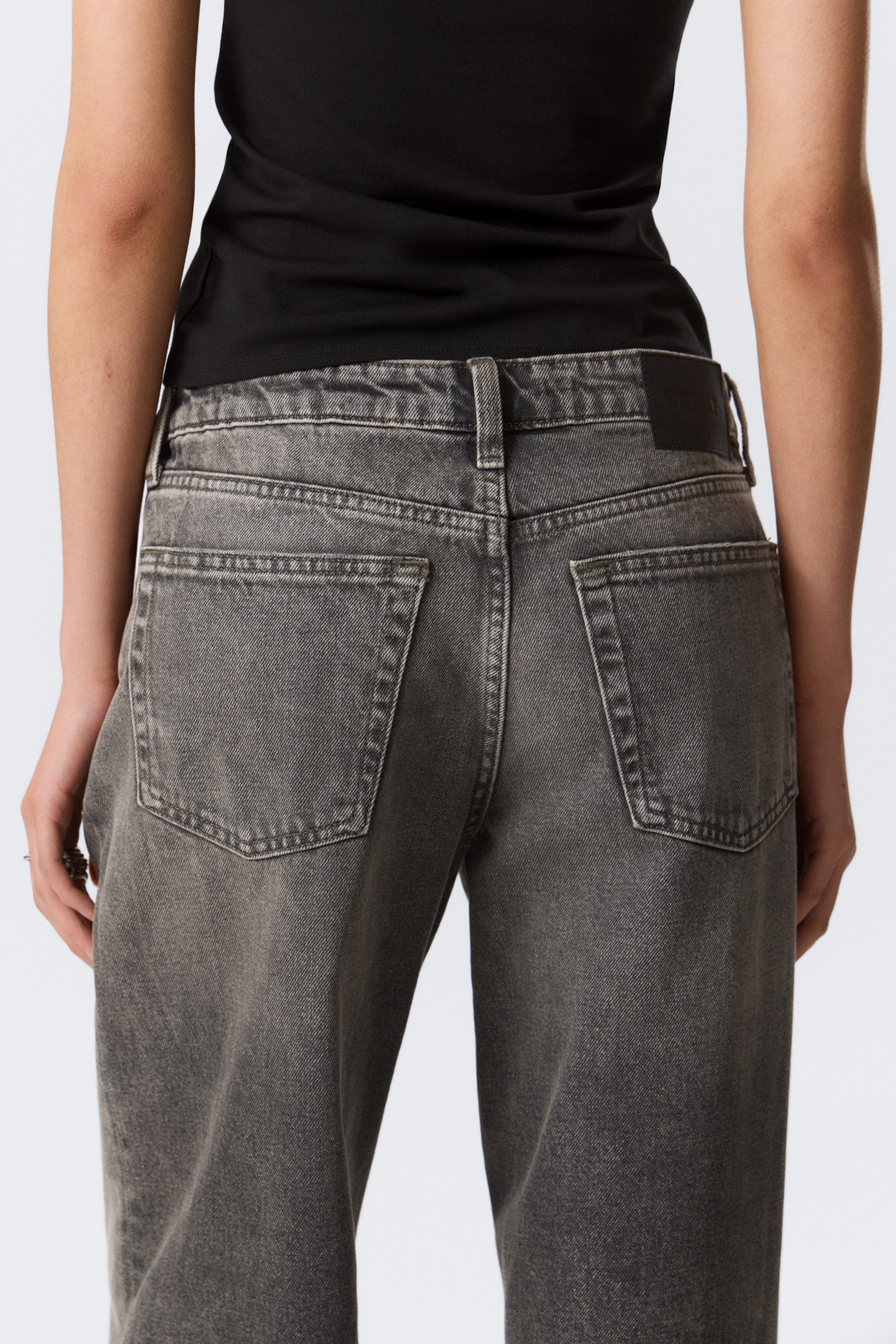 Redondo Black - Black - Ample Low Rise Loose Wide Leg Jeans - 2