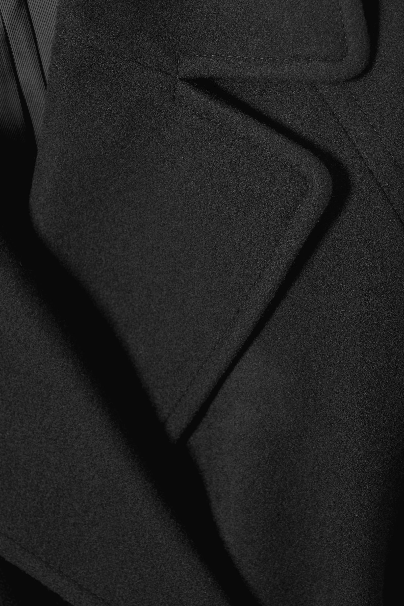 kia oversized wool blend coat - Black | Weekday CH