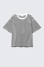 Black & White Stripes - Boxy Cotton T-shirt - 3