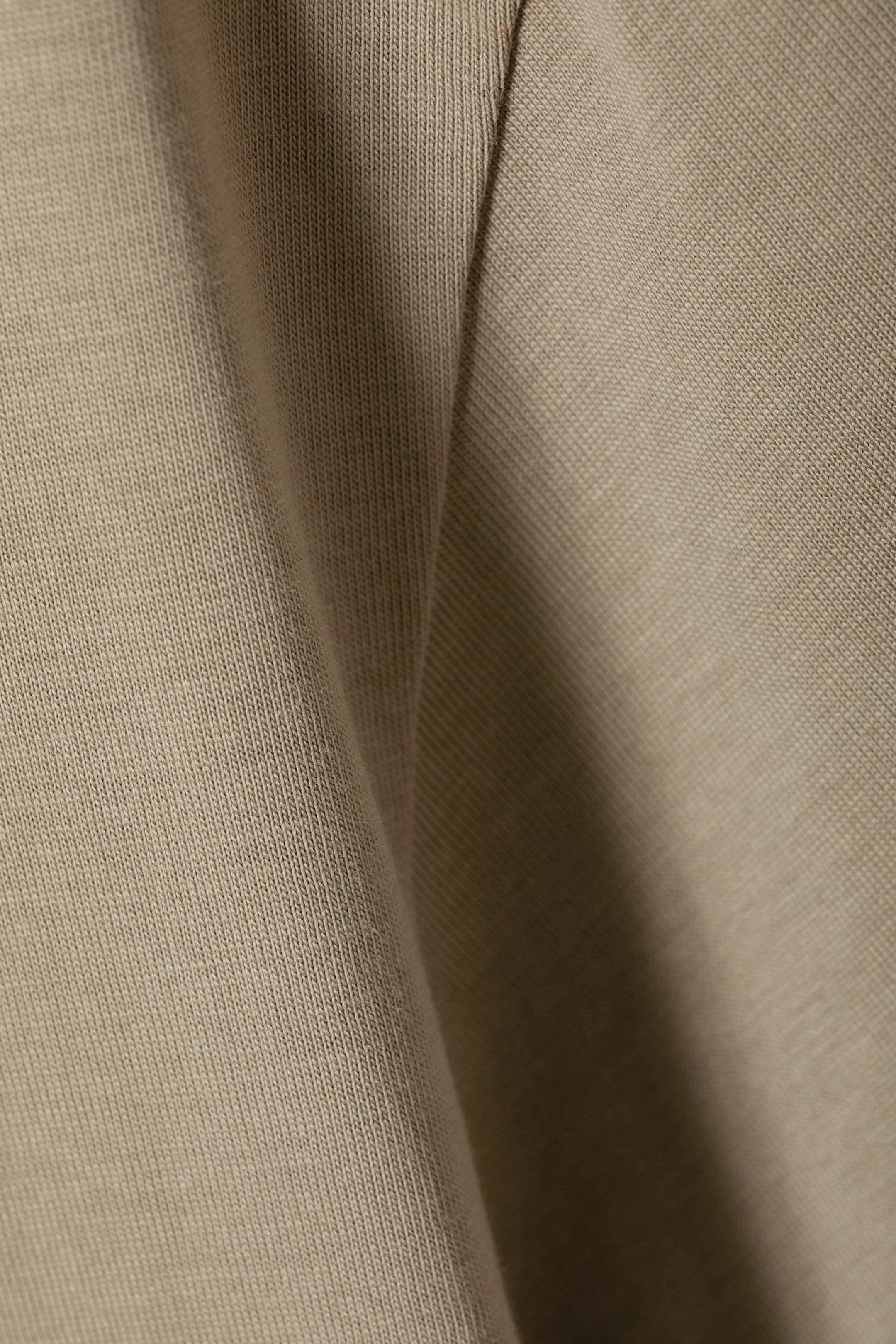 Beige - Relaxed middelzwaar T-shirt - 1
