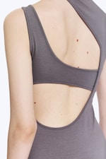 Dusty Purple Grey - Cutout Maxi Dress - 3