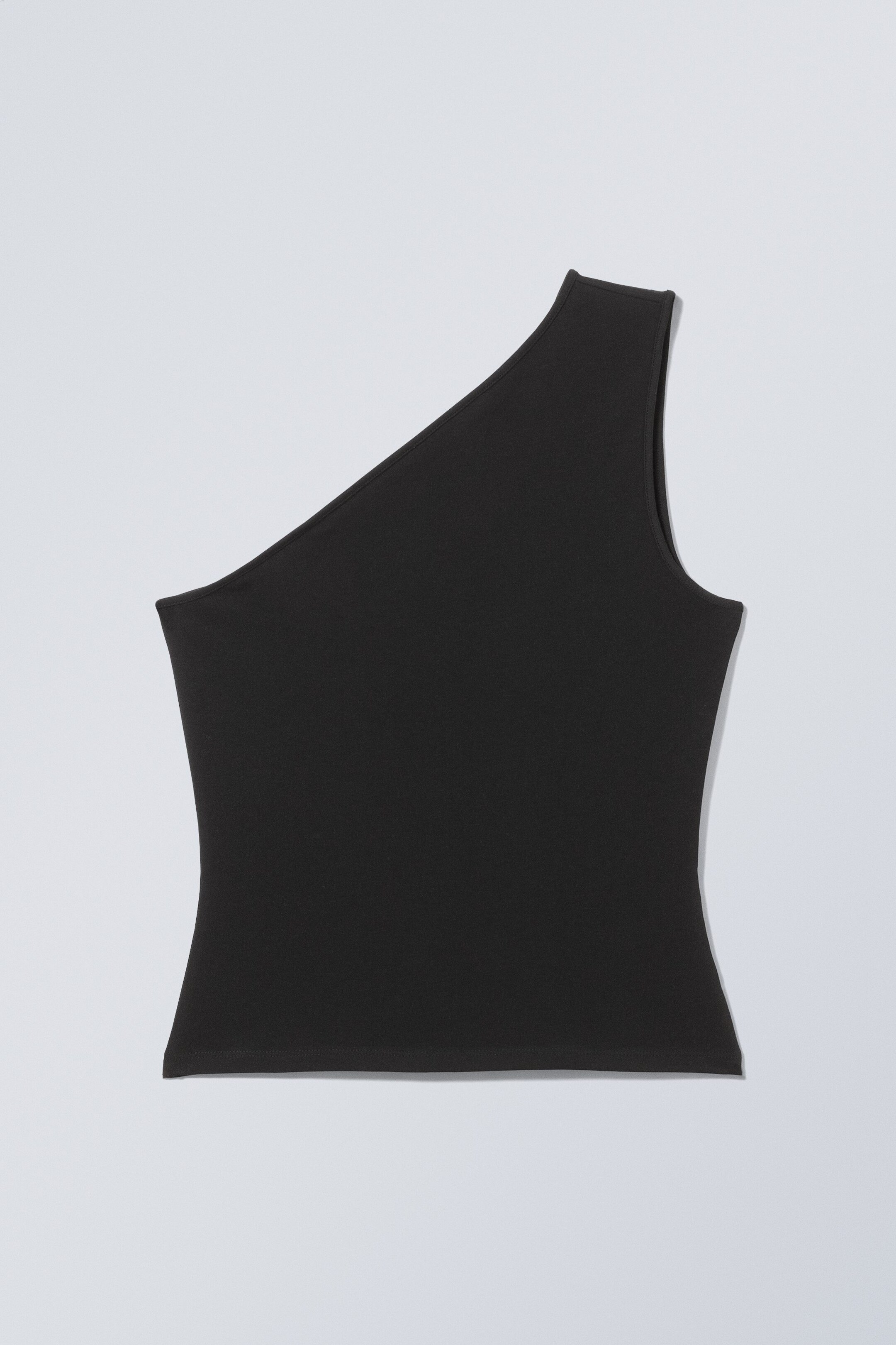 Black - Cindy one shoulder tank - 0