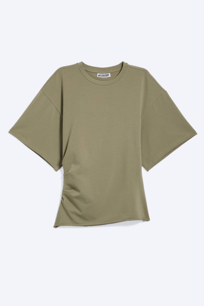 TRICOU MULAT DRAPAT - Verde Khaki Prăfuit/Alb/Melanj Gri Prăfuit Deschis/Gri Melange/Negru - 1