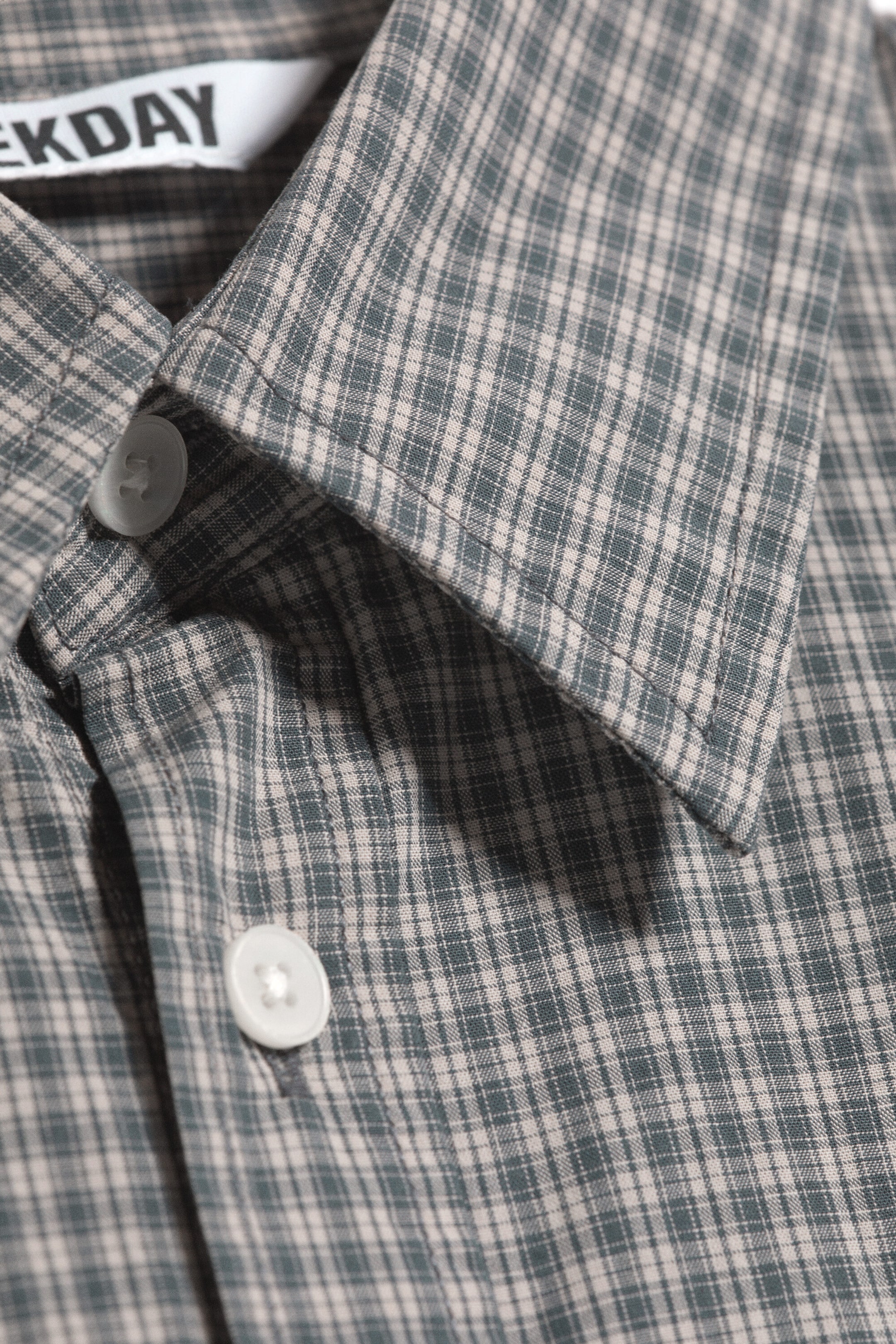 Checked Light Mole - Relaxed Boxy Poplin Shirt - 5