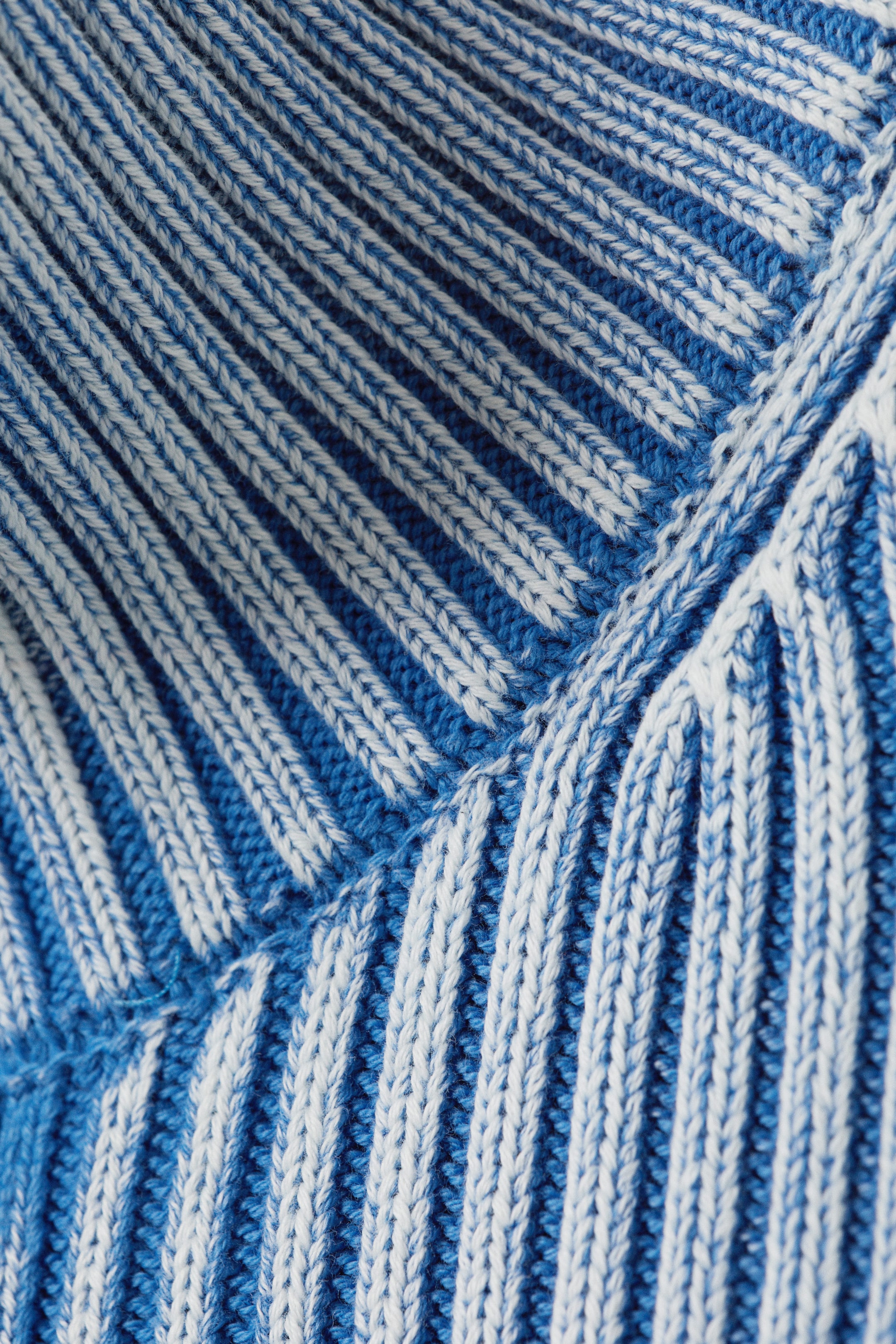 Blauw met wassing - Vest met wassing, rits en opstaande boord - 1