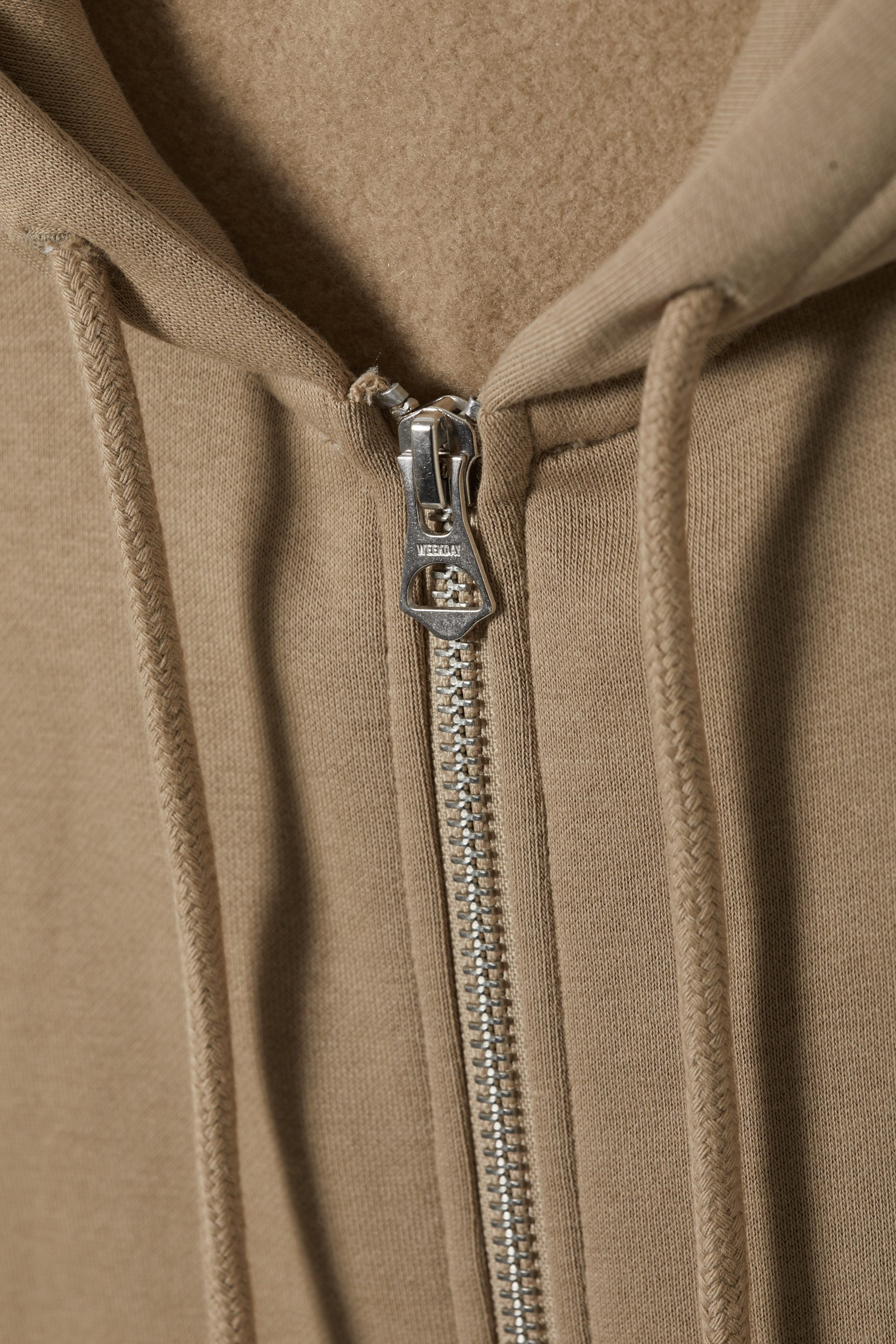 Beige - Standard Midweight Zip Hoodie - 1