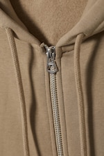 Beige - Standard Midweight Zip Hoodie - 1