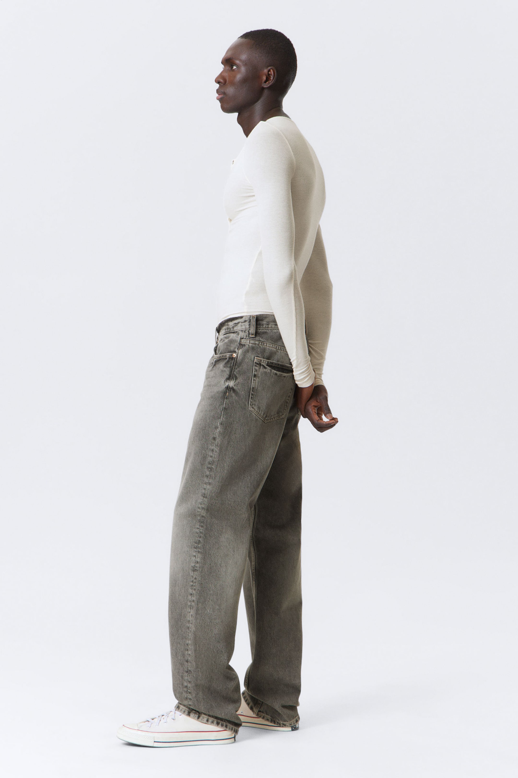 Canyon Grey - Medium Grey - Space Relaxed Straight Leg Jeans - 2
