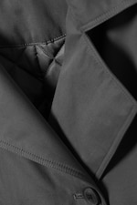 Dark Grey - OVERSIZED PADDED TRENCH COAT - 1