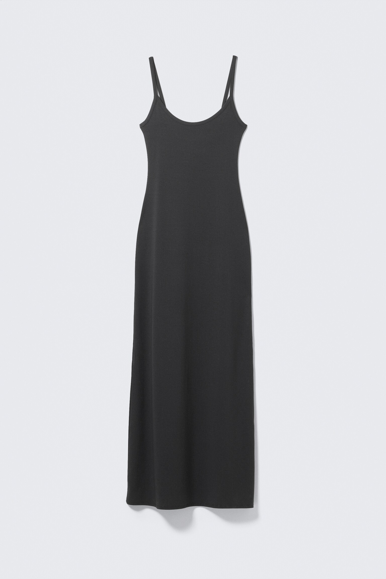 Smooth Strap Maxi Dress - Off-black/Dark Mole & Black Stripes
