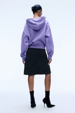 Vasket Lilla - Kort, boksete hettegenser med glidelås - 2
