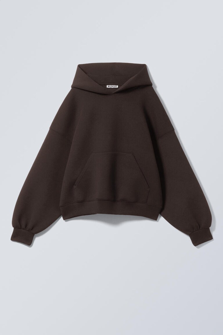 Paint It Black Solid Scuba Oversized Sweatshirt