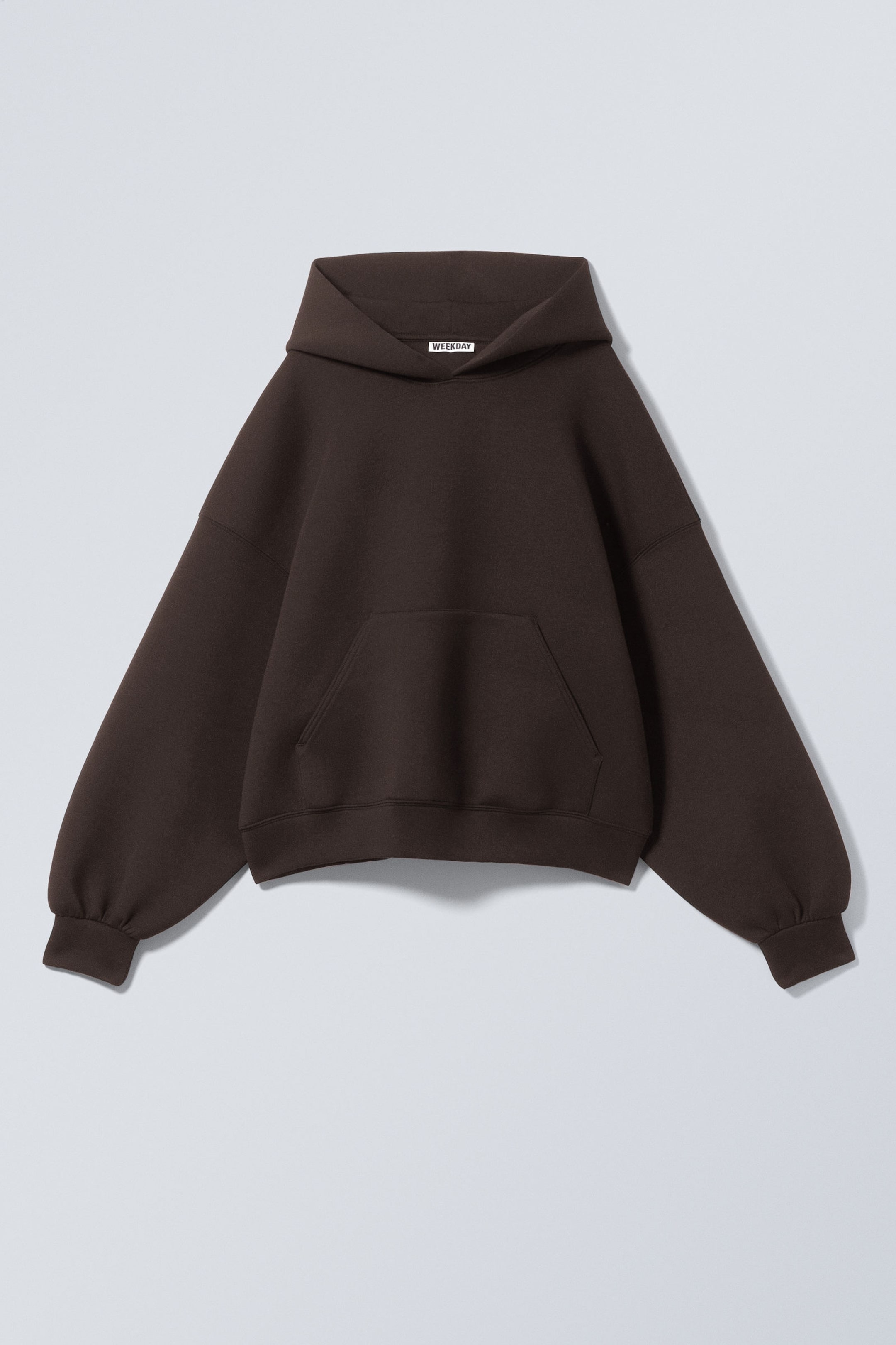 Dark Brown - Oversized Scuba Hoodie - 3