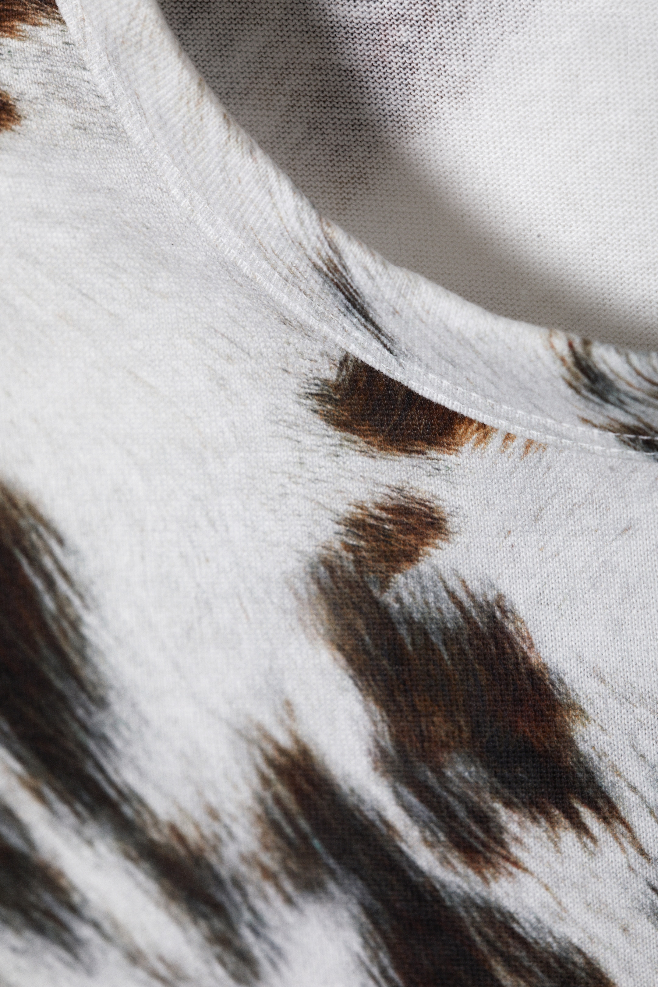 View larger image: Slim Printed T-shirt - White - Cow Print - Ladies | H&M GB 2