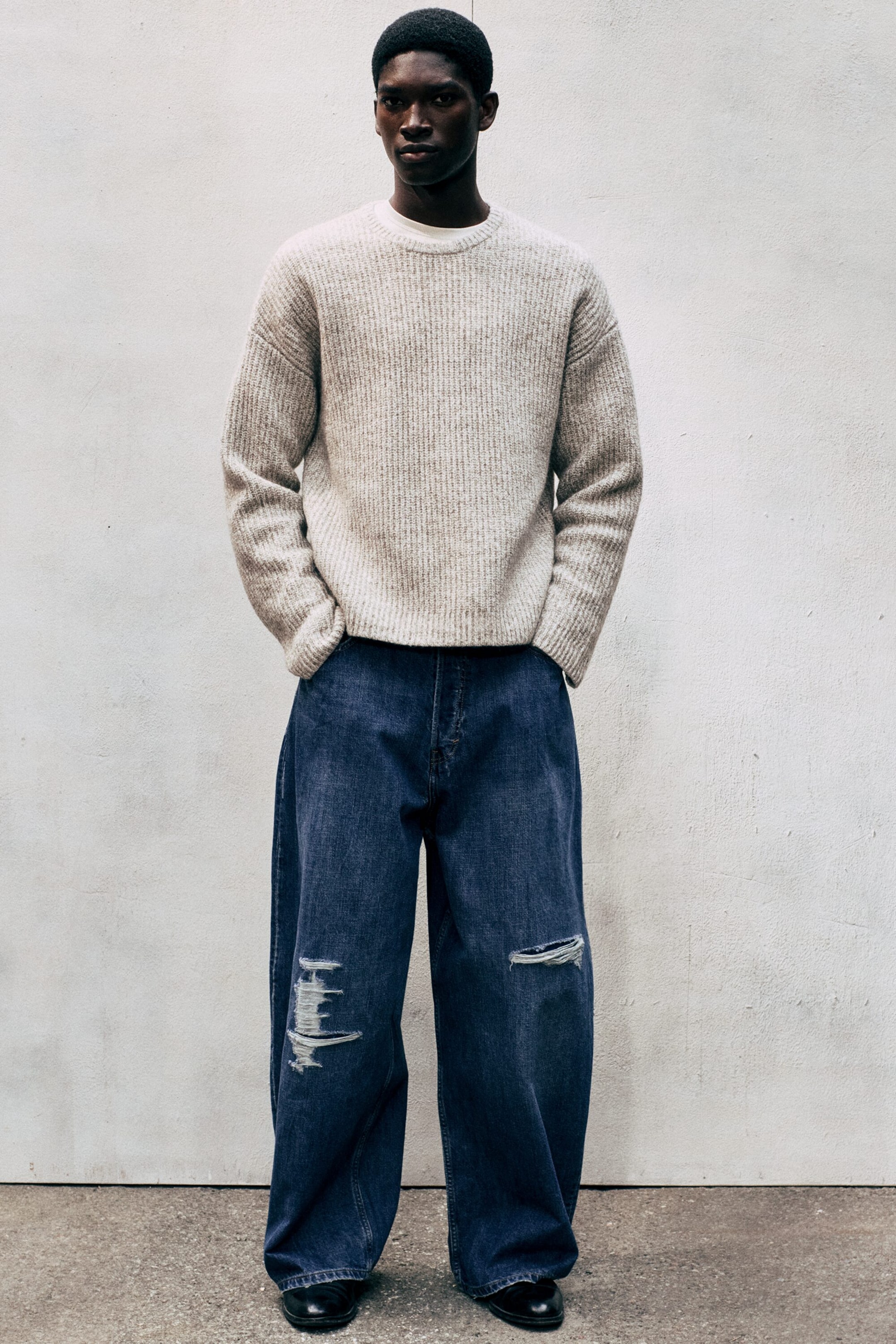 Dusty Mole - Chunky knit relaxed sweater - 2