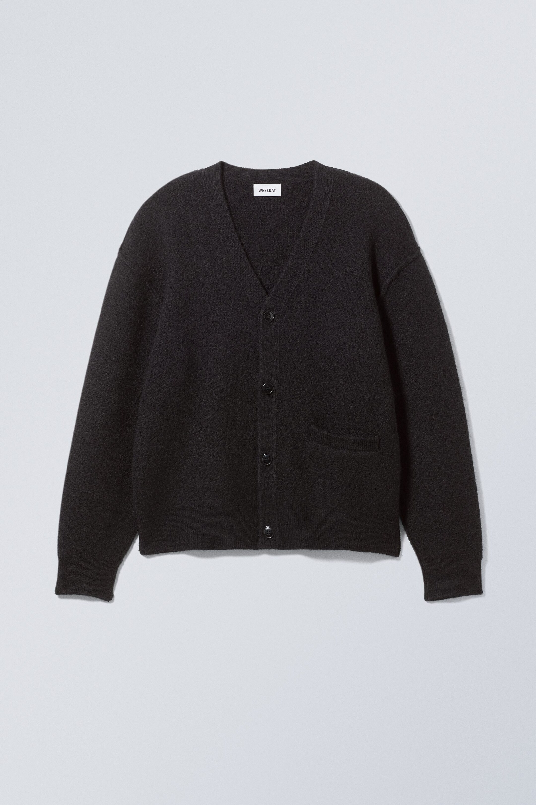 Schwarz - Wollstrickjacke Jonas - 0