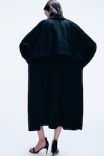 Off-black - Crinkled Artist Coat - 4