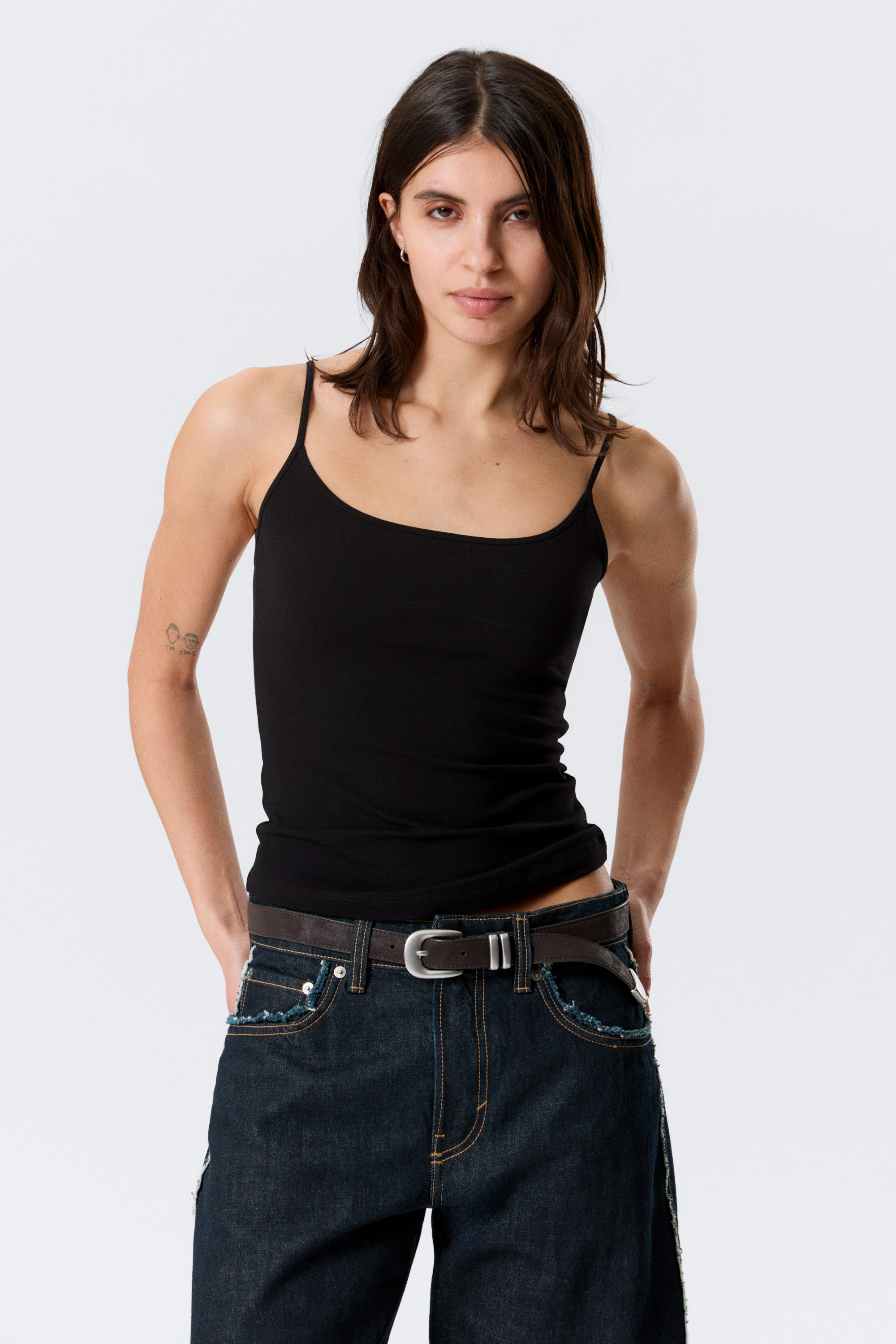 トップス boat neck tanktop セール】BOAT NECK RIB KNIT TANK TOP（タンクトップ）｜CLANE（クラネ