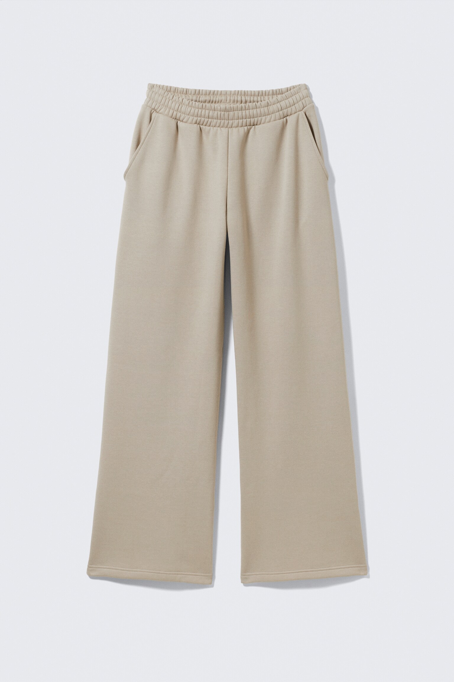 Lange, schwere Sweatpants in lockerer Passform - Helles Beige/Grau/Dunkelbraun/Schwarz/Graumeliert/Dunkelgrün