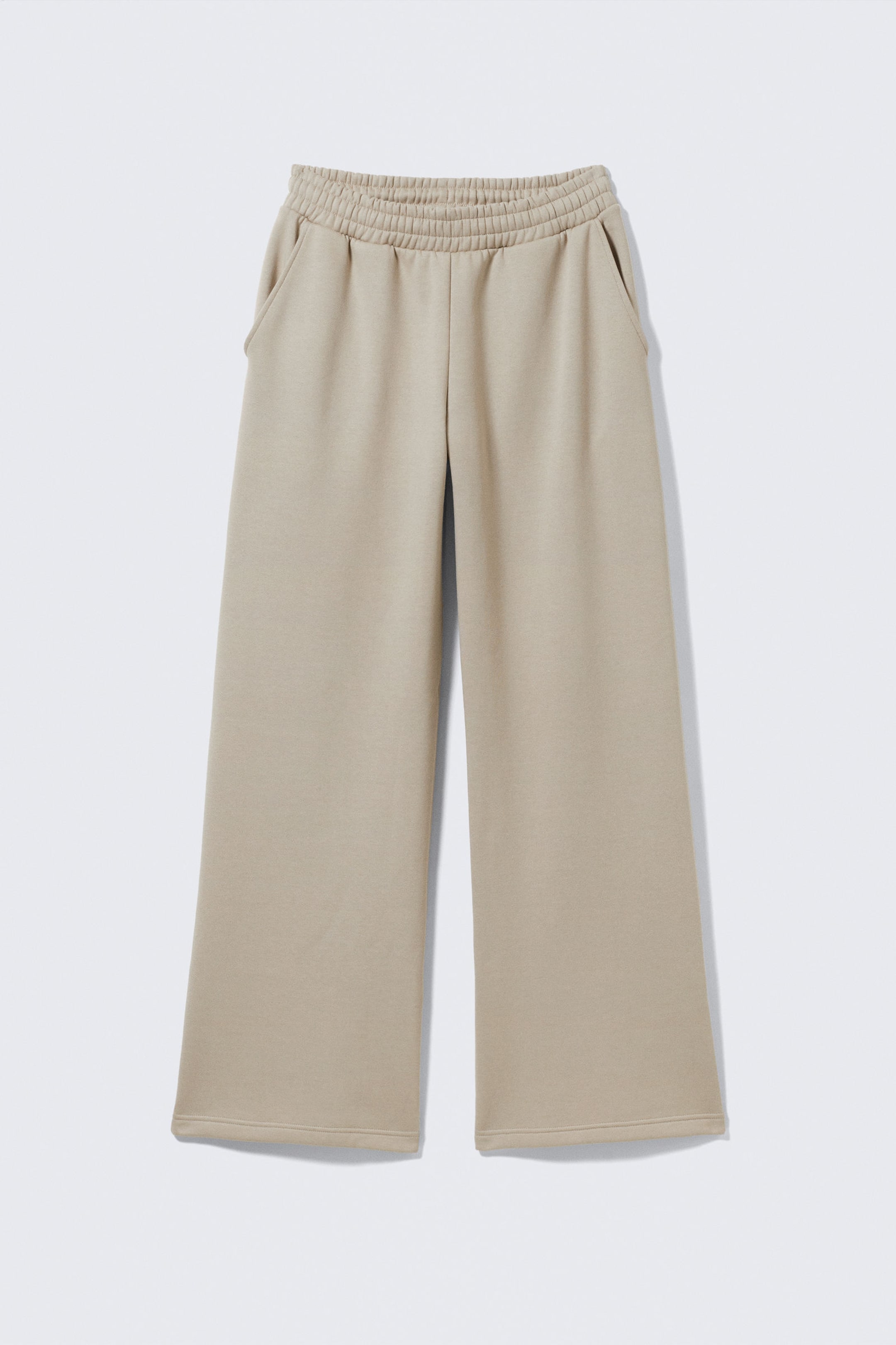 Light Beige - Loose Long Heavyweight Sweatpants - 1