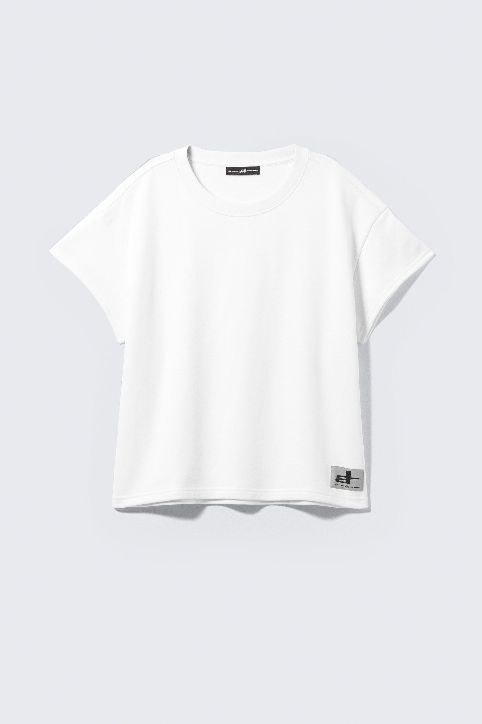 cm x lb printed boxy short-sleeved unisex t-shirt - White