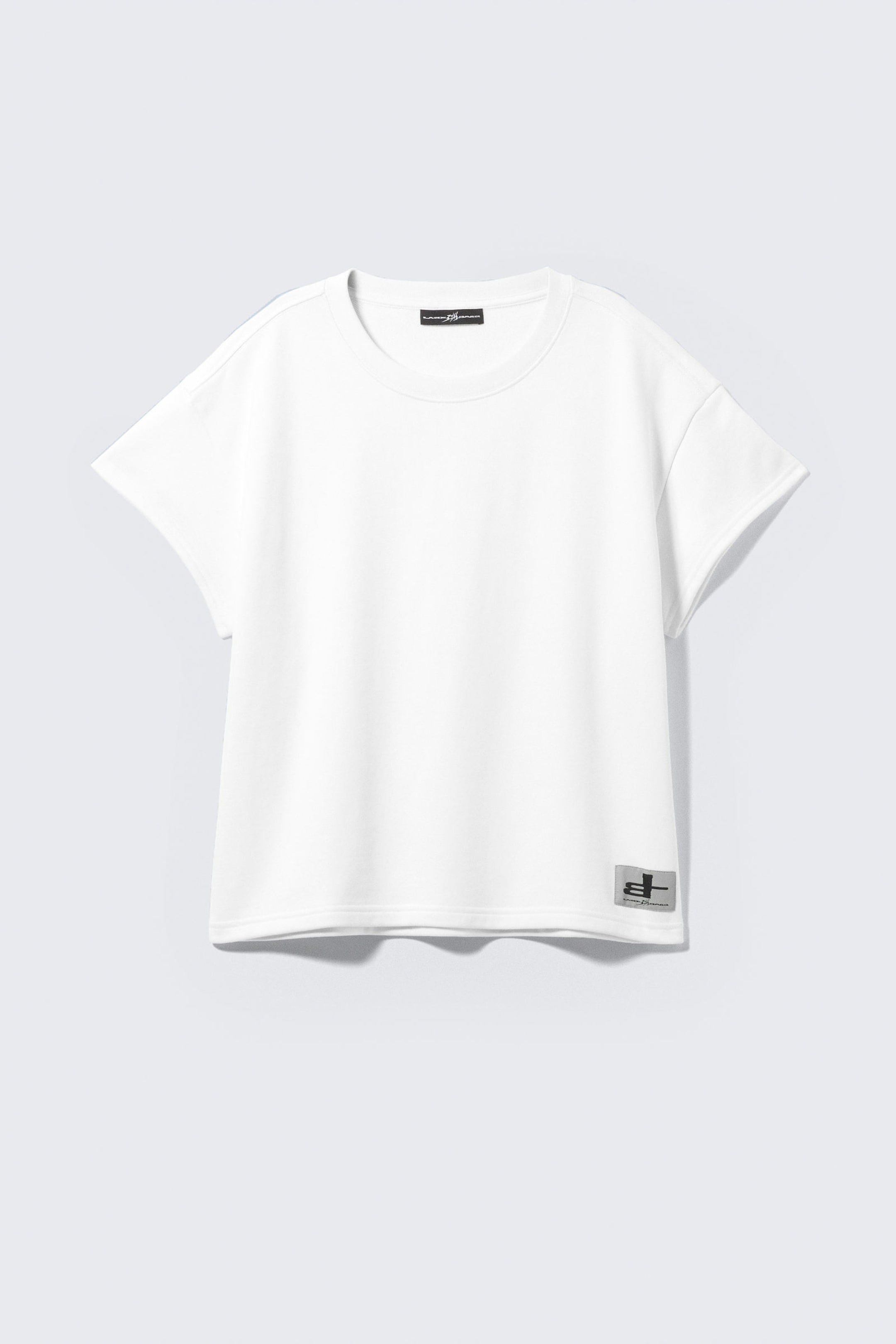 Wit - geel logo - CM x LB boxy uniseks T-shirt met print - 6