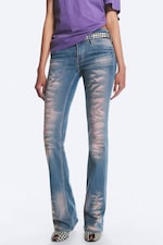 Angel Blue - Mellanblå - Booty Bei Low Waist Skinny Bootcut Jeans - 1