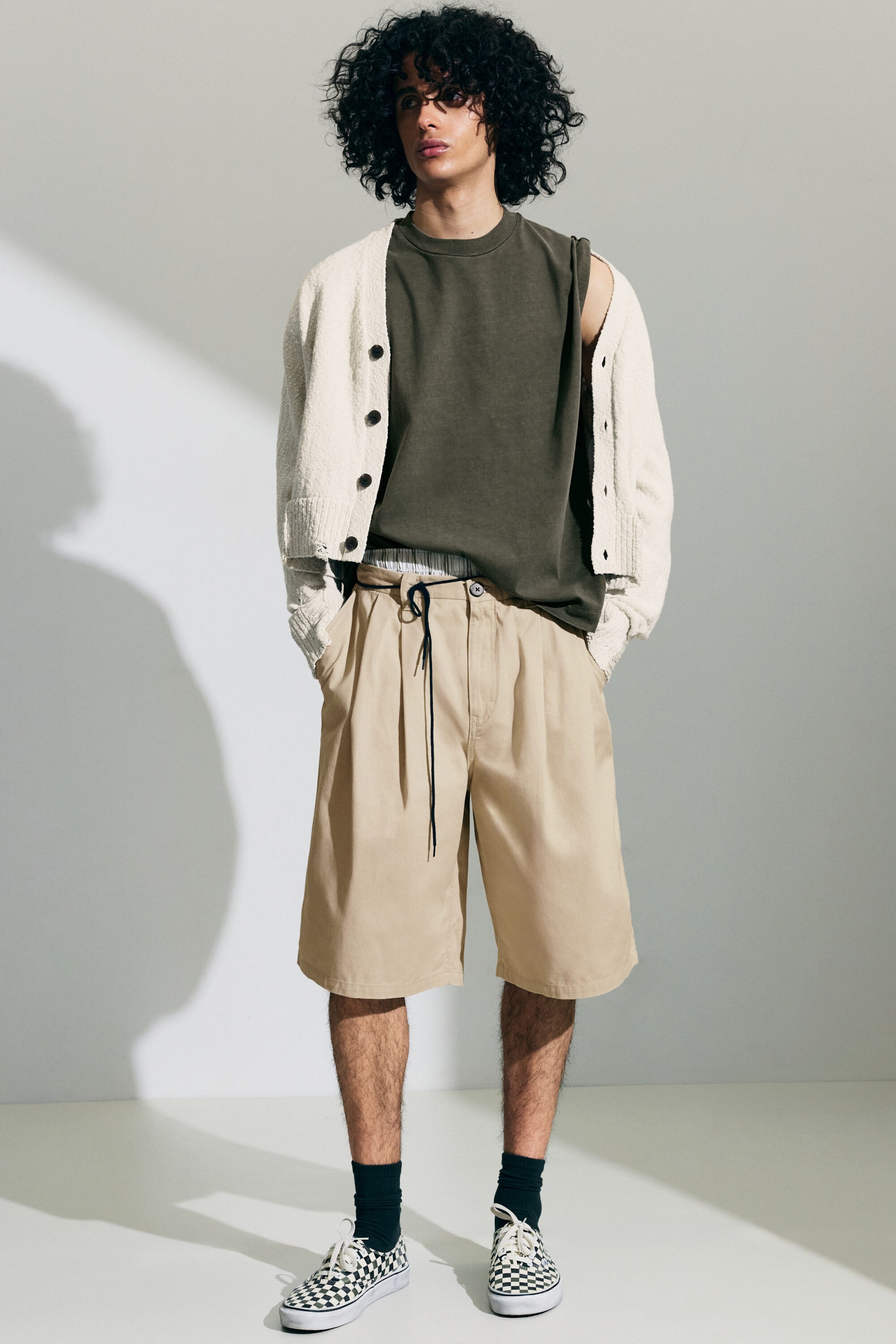 Light Dusty Beige - Cotton Chino Shorts - 2