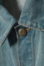 Dusty Cyan - Regular fit denim truckerjack - 5