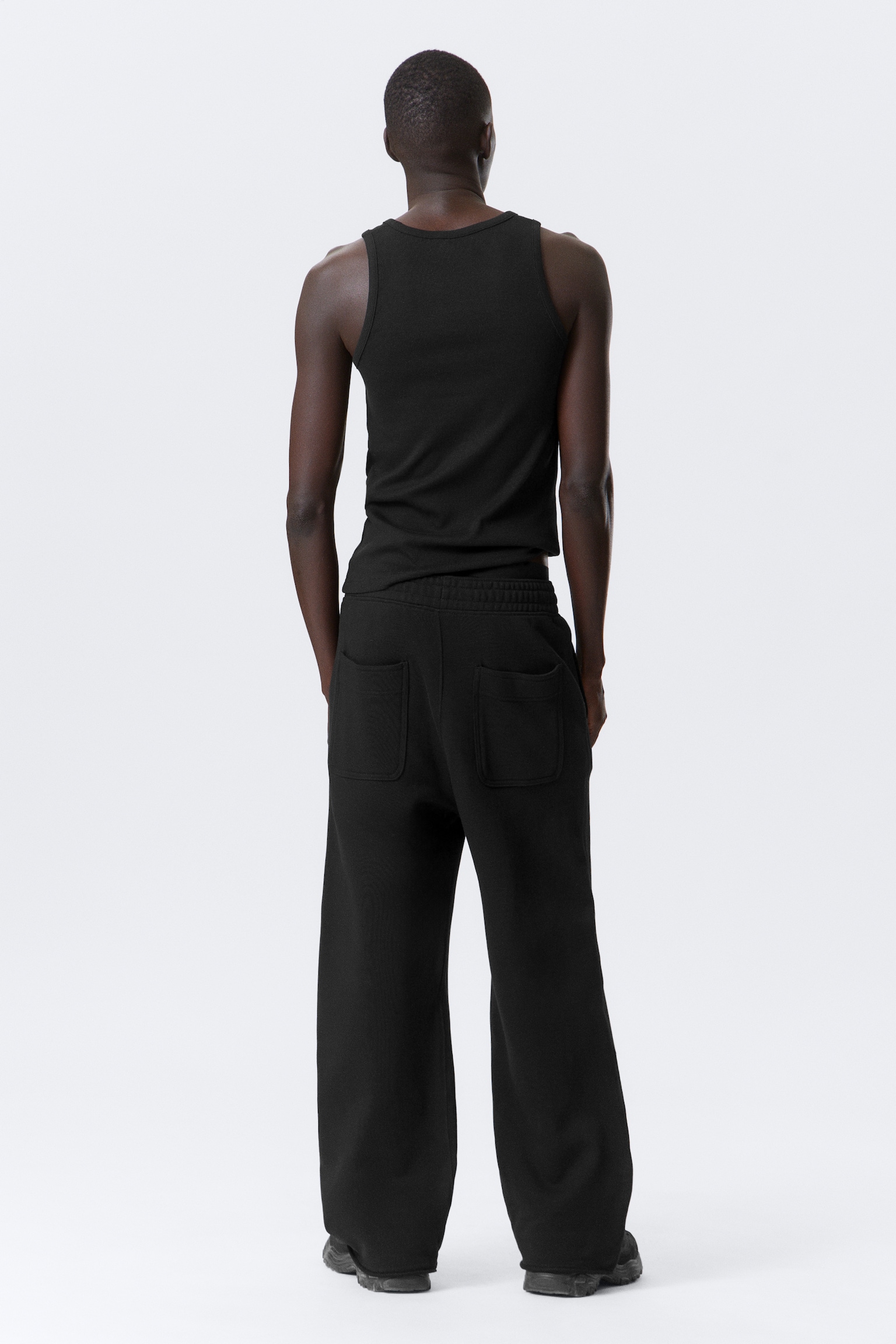 Pantalon de jogging en molleton ample Astro - Noir/Gris poudré clair - 3