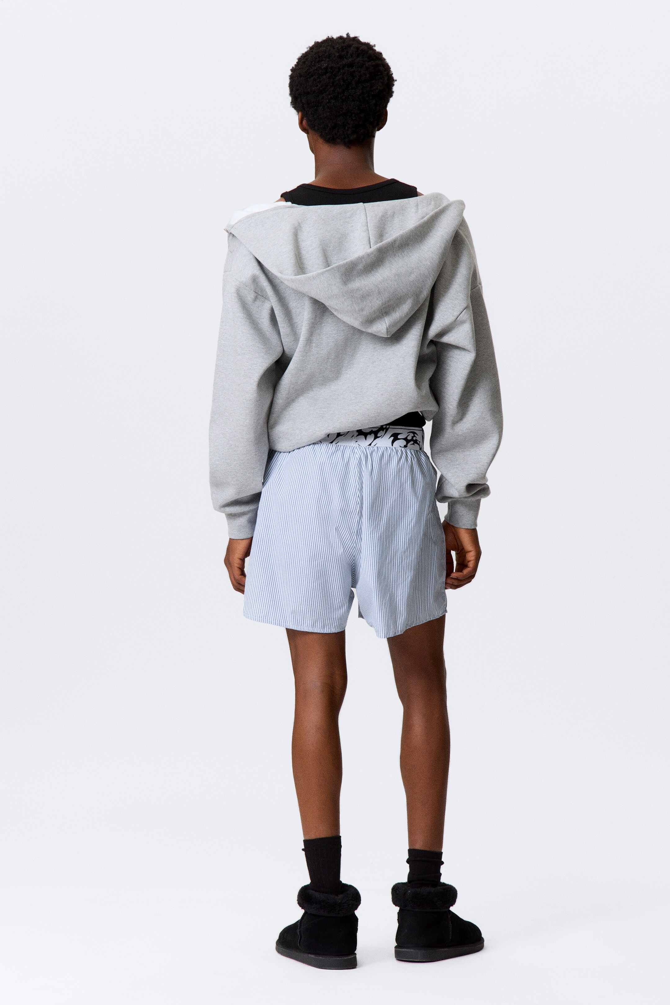 Nagyobb kép megtekintése: Boxer pizsama rövidnadrág - Fehér - kék csíkos - FÉRFI | H&M HU 5