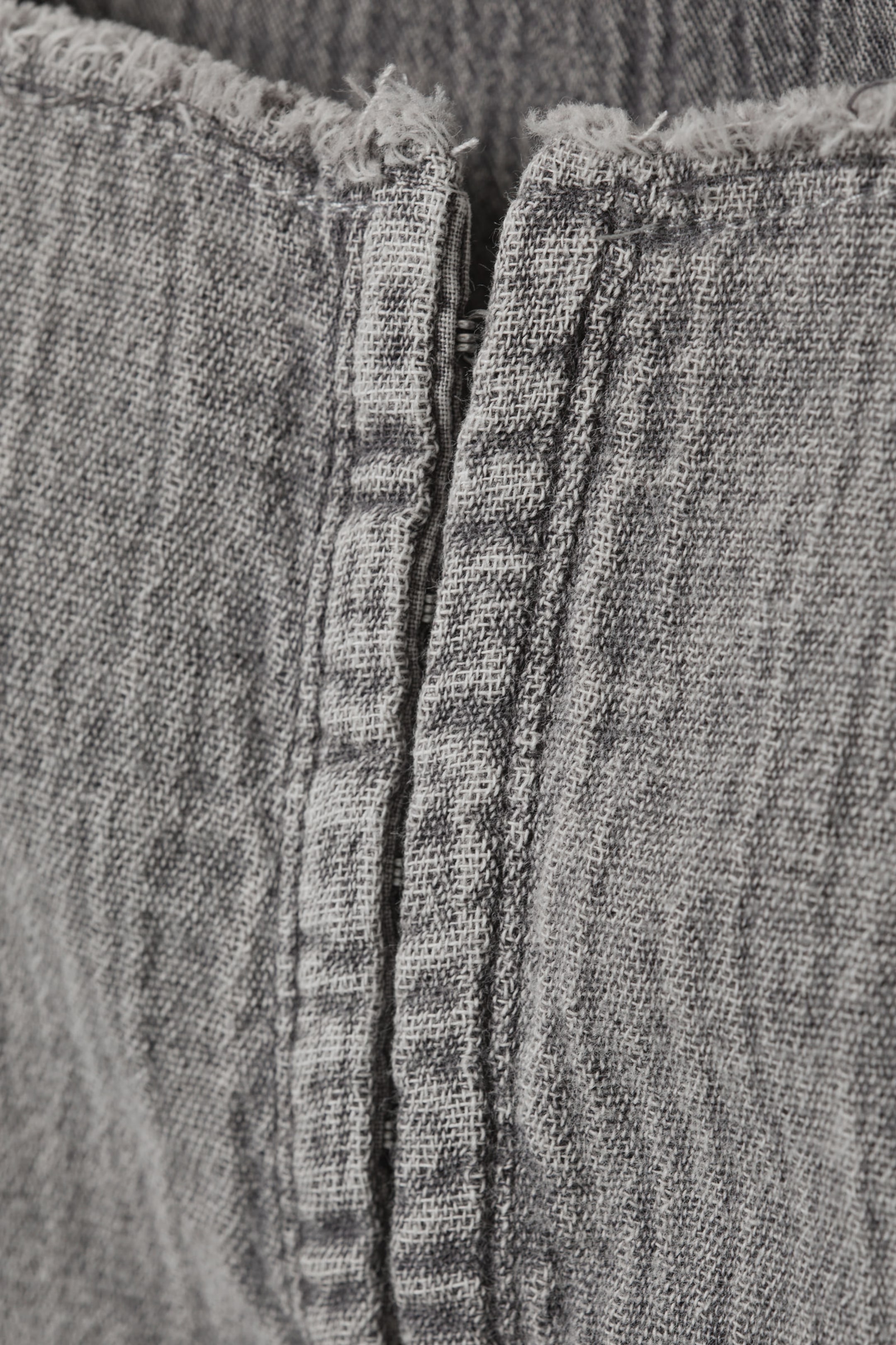 Washed Grey - Washed Square Neck Twill Top - 5