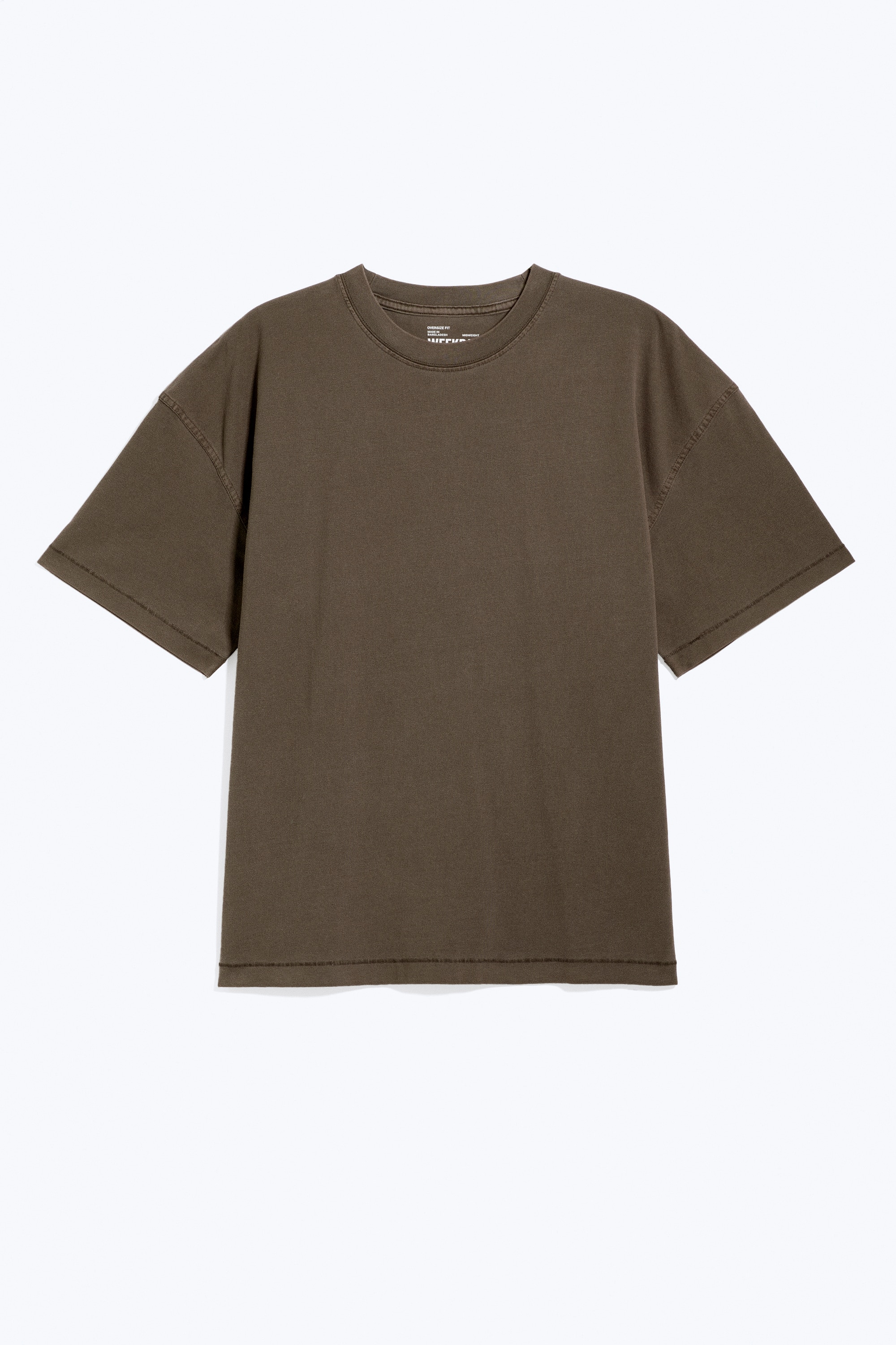 Oversize Boxy Tričko - Tmavý Krtek/Pruhované — bílá/šedo-fialová/Vypraná Černá/Světlá Šedohnědá/Bílá/Světle Tlumená Khaki Zelená/Praný Tmavě Hnědý