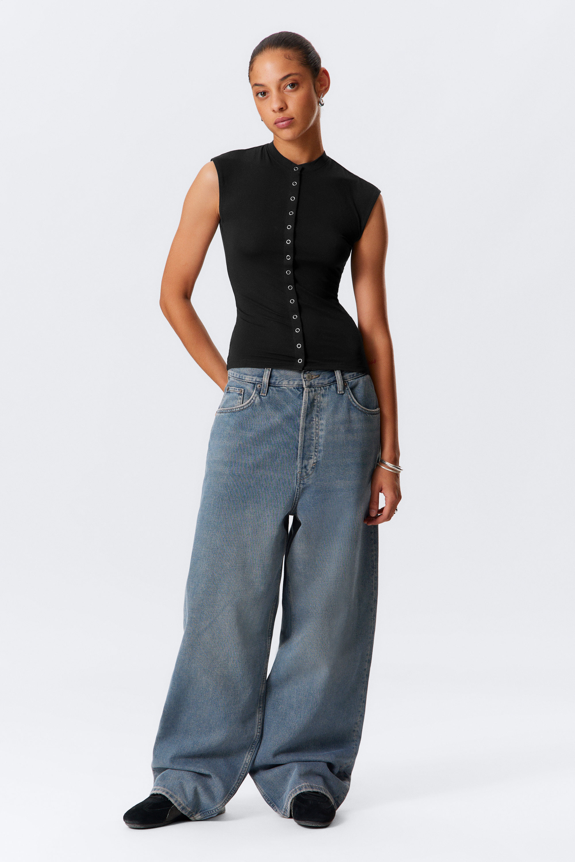 Kite Blue - Mittelblau - Astro Loose Baggy Leg Jeans - 2