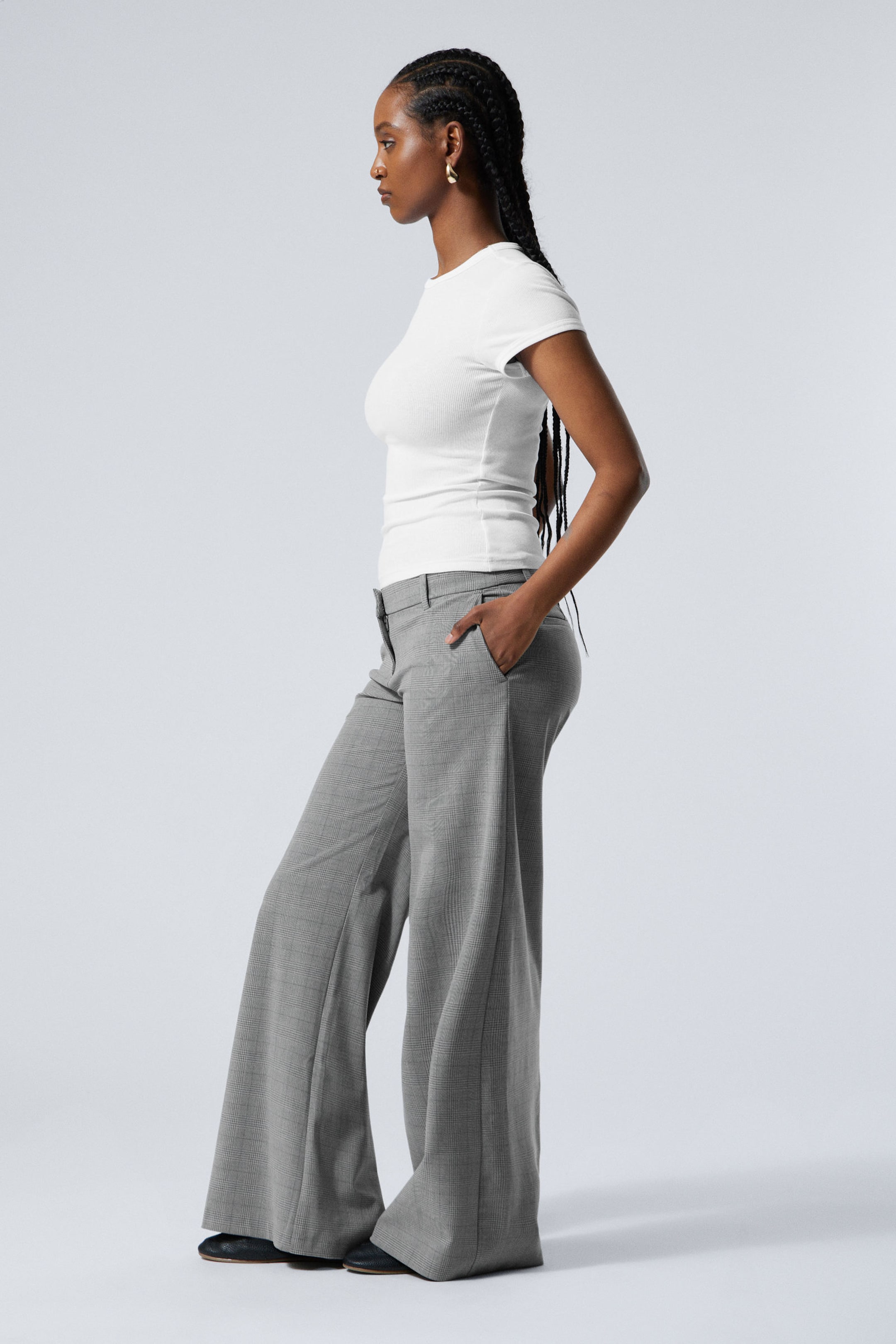 #58534F - Low Flared Suit Trousers - 2