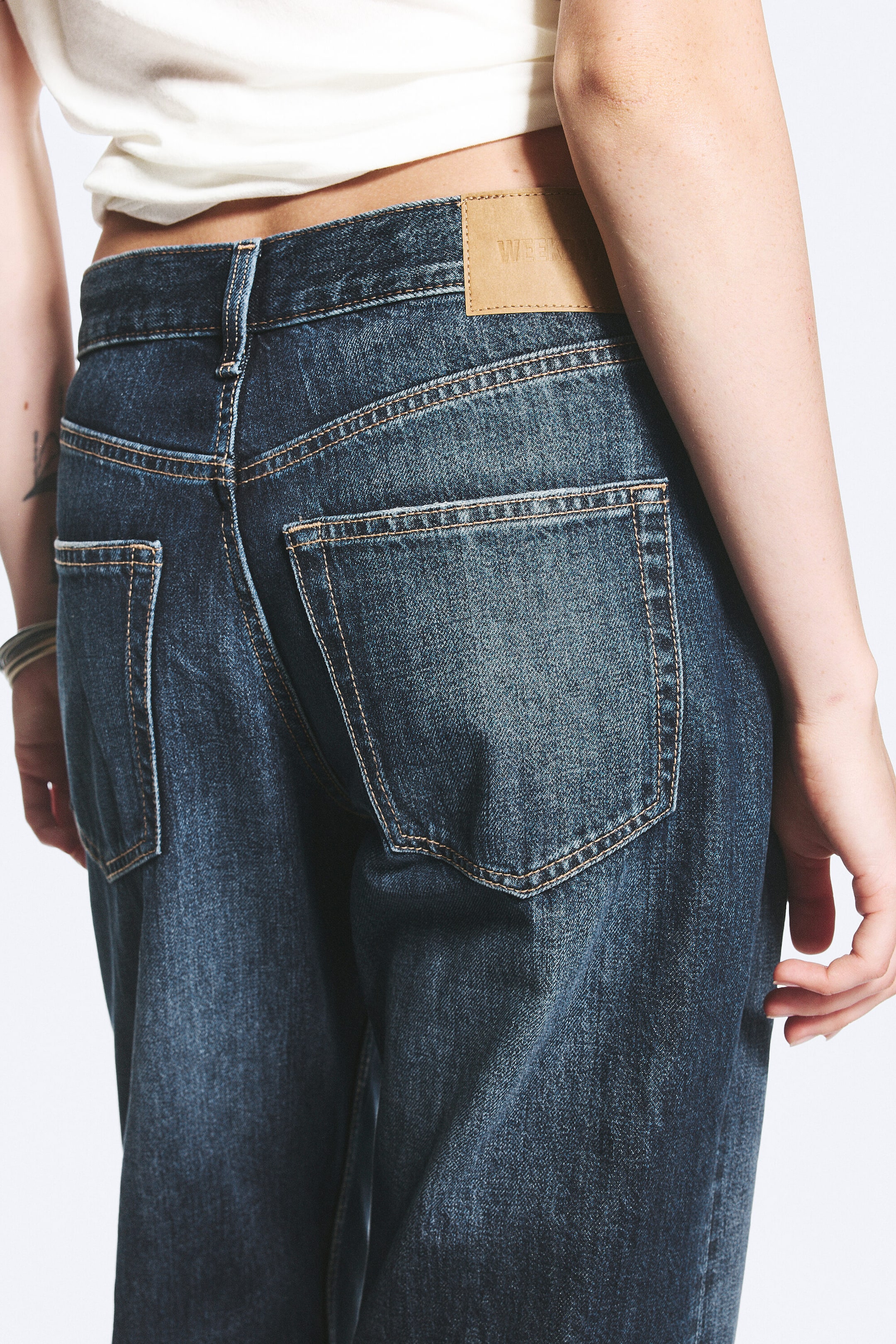 Misty Blue - Dark Blue - Helix Low Rise Regular Flared Jeans - 4