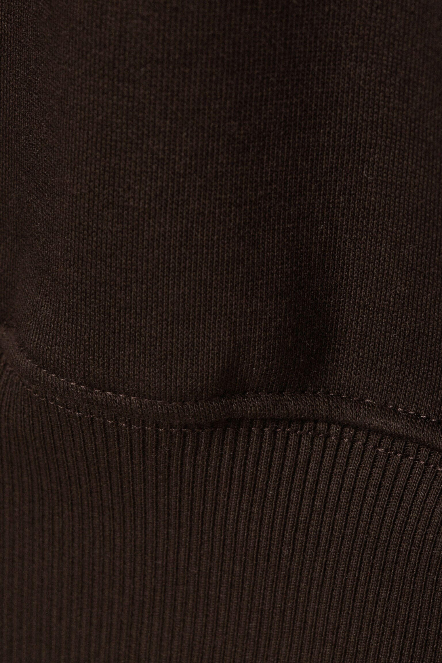 Oversized Crewneck Sweatshirt - Dark Brown/Grey Melange - 5