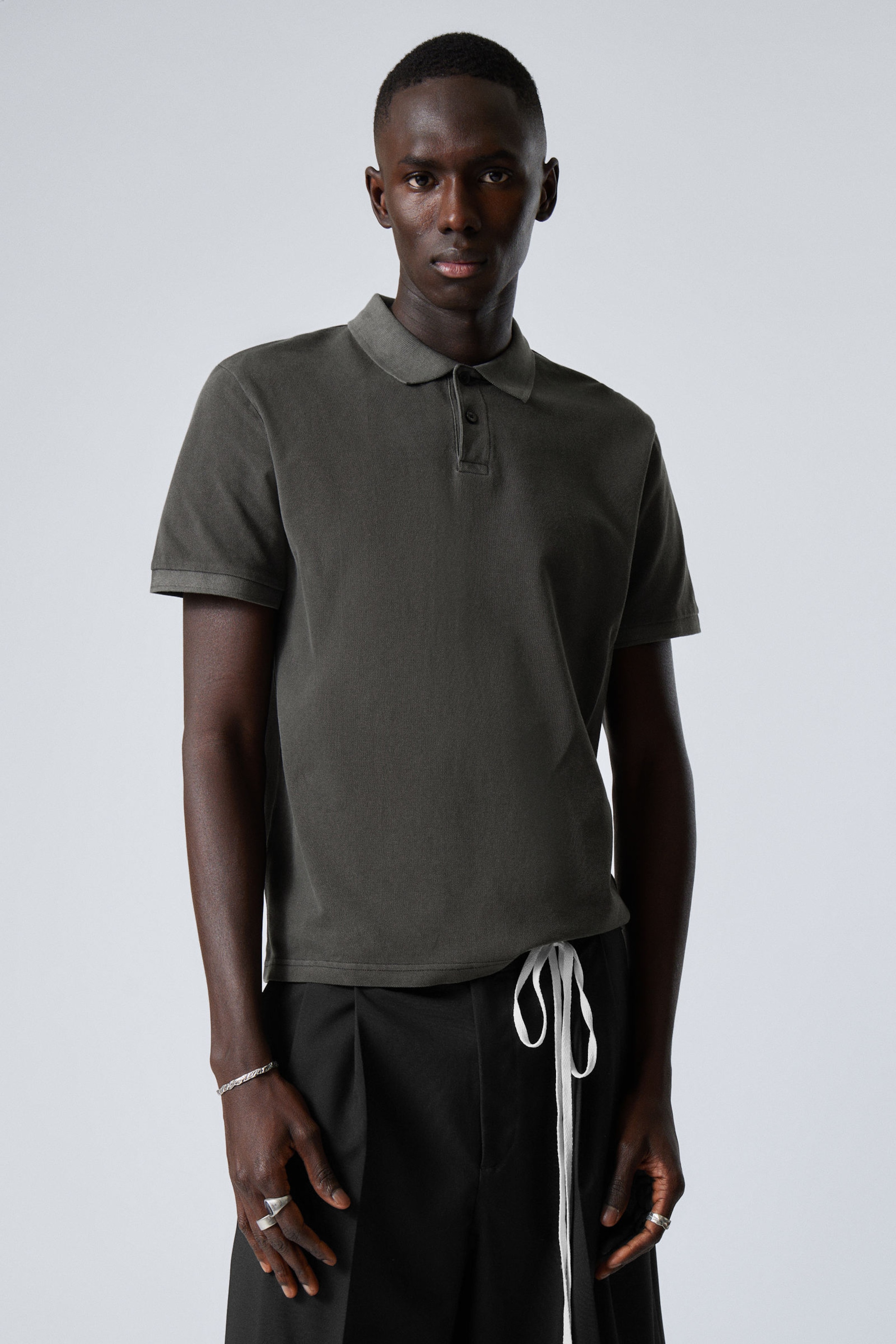 #272627 - Short-Sleeved Cotton Piqué Polo Shirt - 1