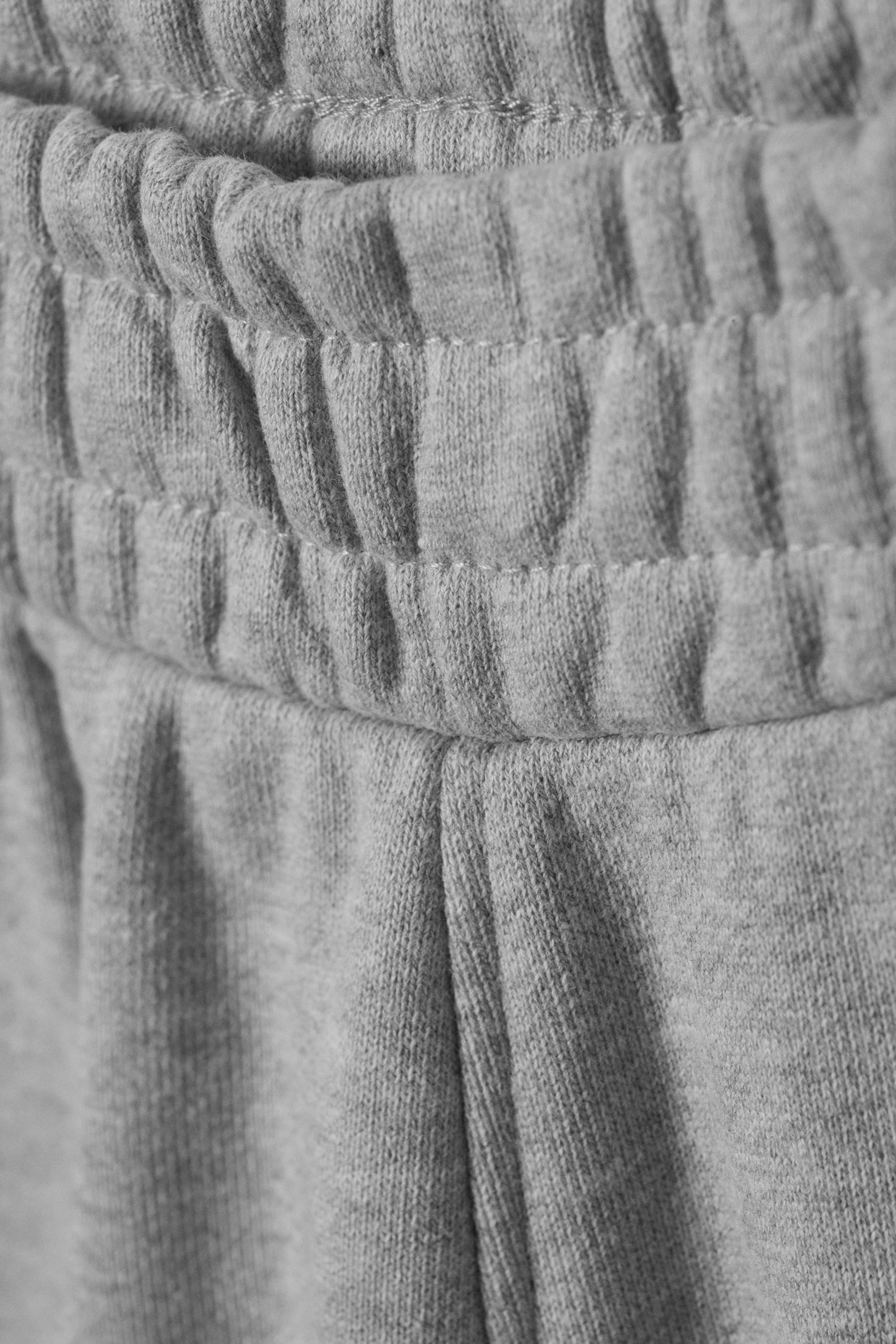 Grey Melange - Baggy Knee-Length Skater Shorts - 5