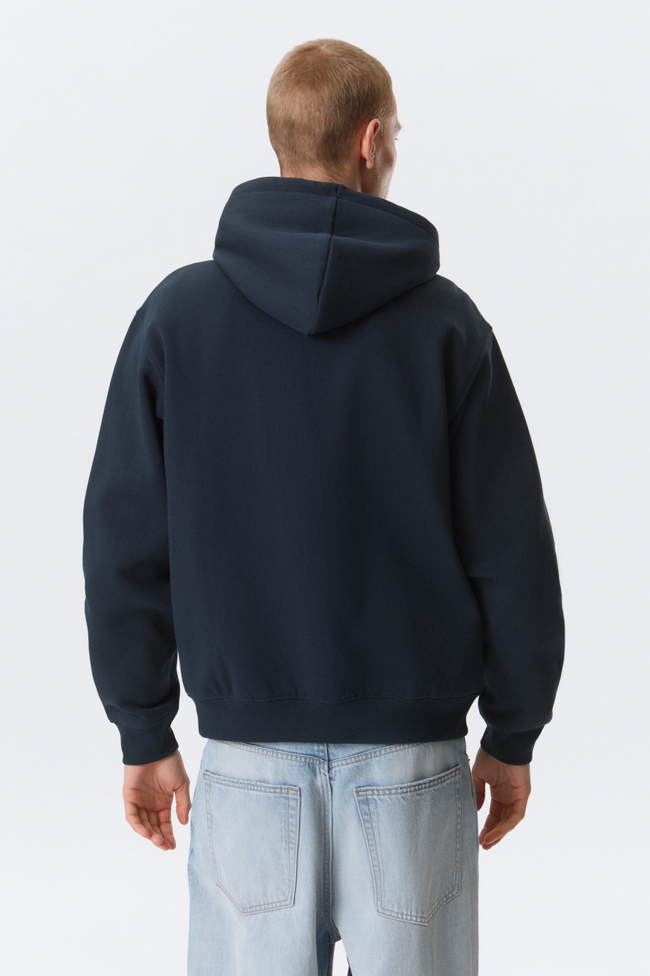 Navy Blue - Classic Zip Hoodie - 3