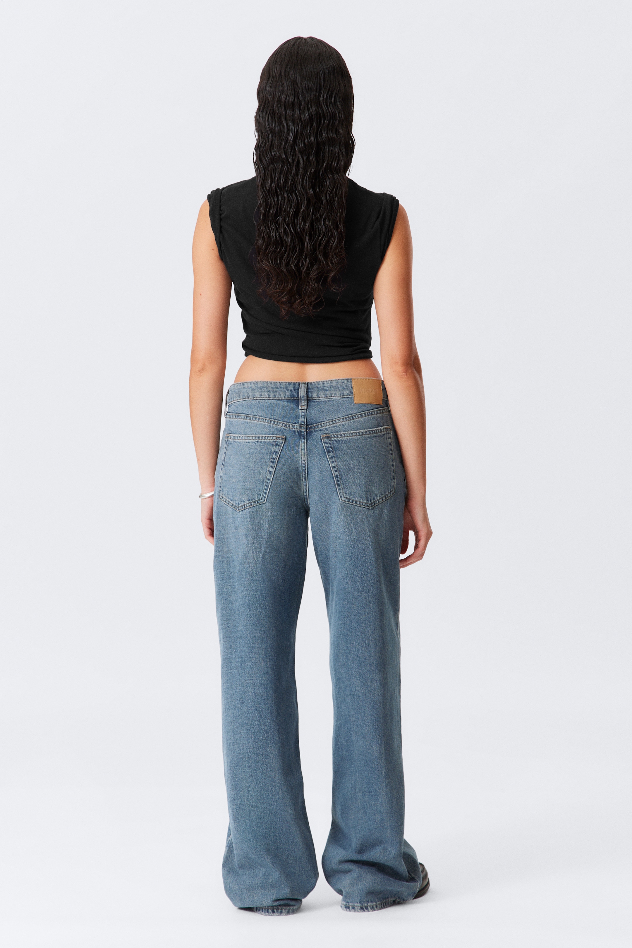 Zobacz większy obraz: Dżinsy Ample Low Rise Loose Wide Leg - One Blue - Medium Blue - ONA | H&M PL 3