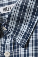 Checked Blue - Oversized Checked Shirt - 5