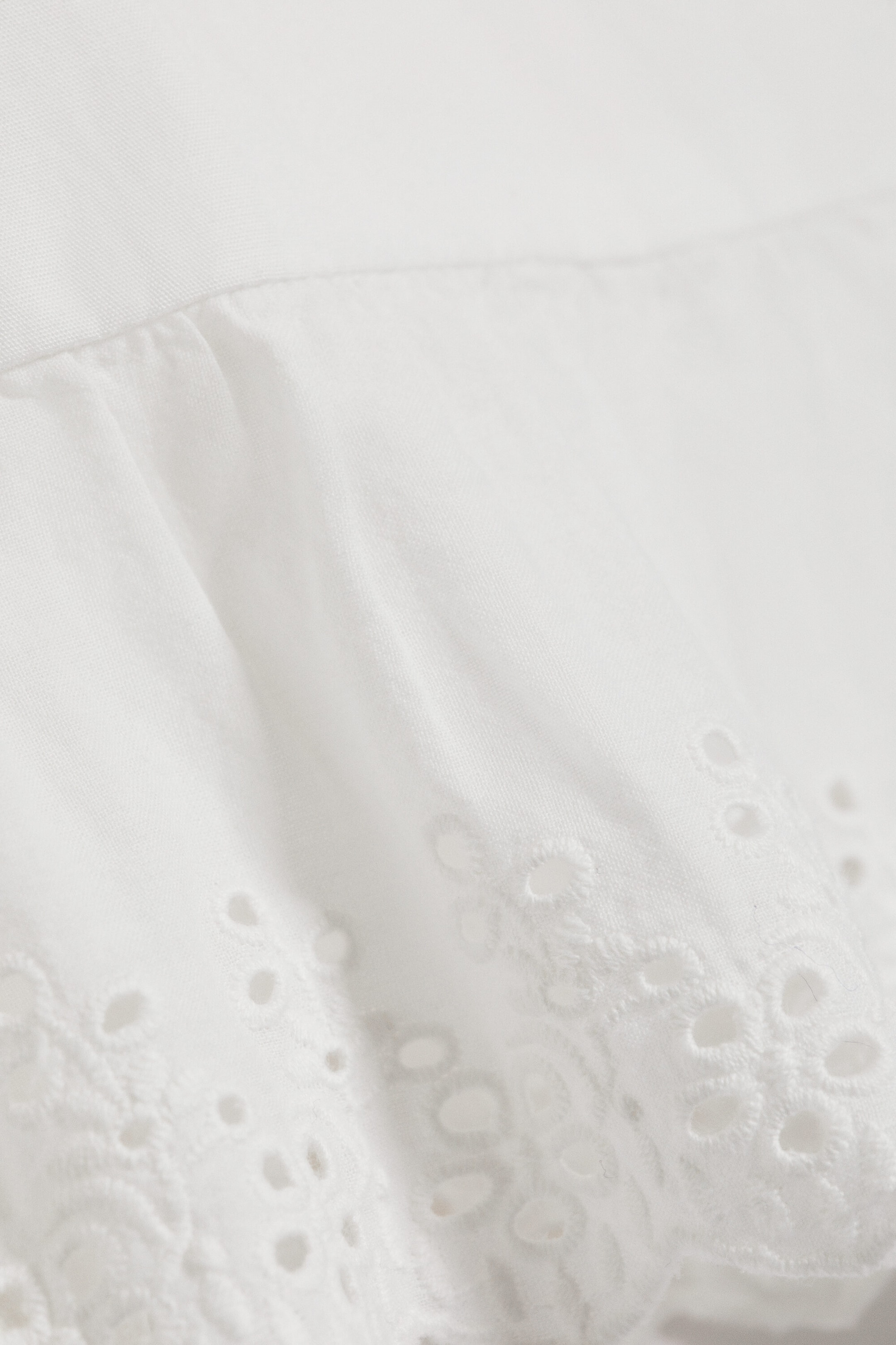 White - Low-Rise Cotton Poplin Mini Skirt - 4