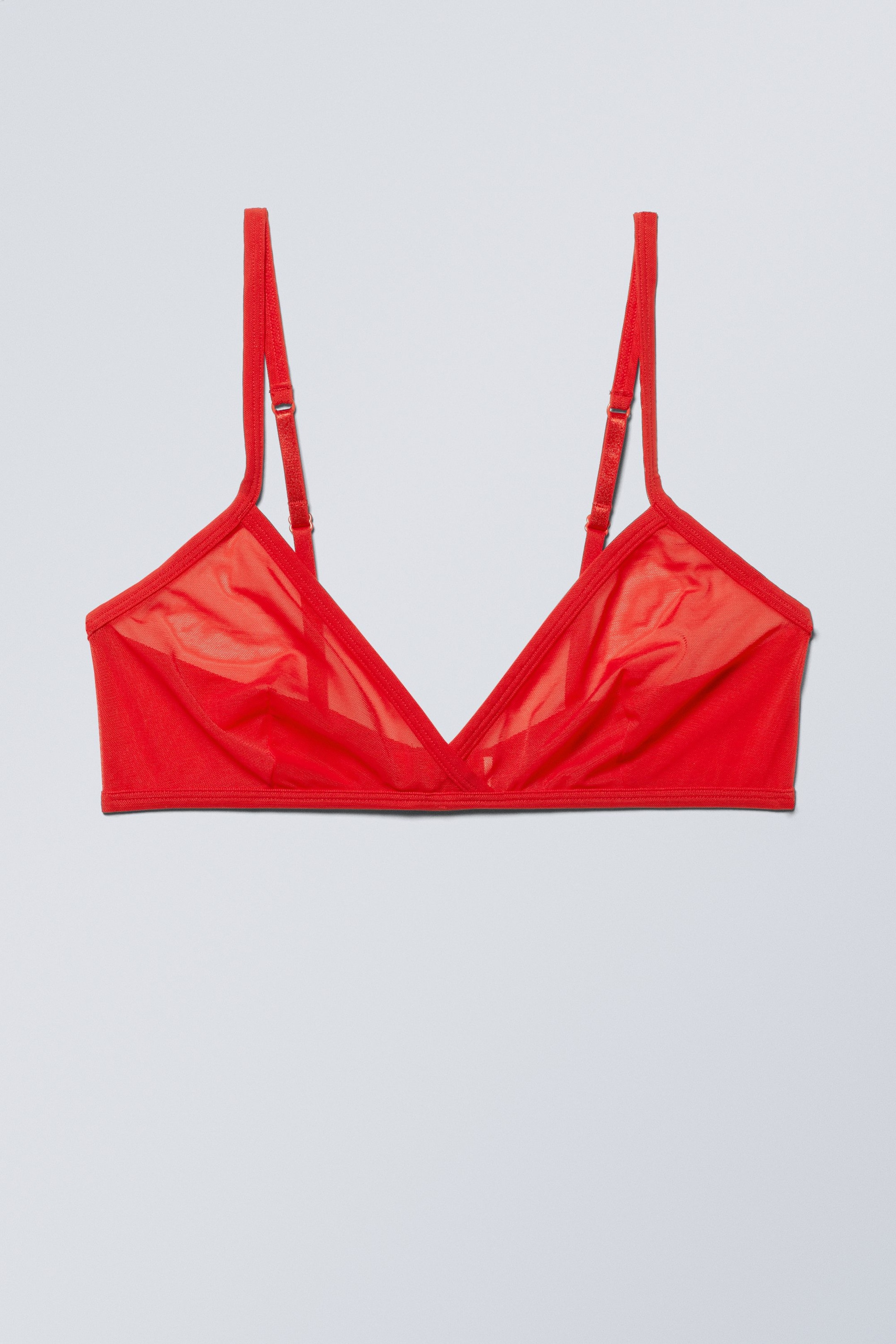 Rot - Triangel-Bustier Bonnie aus Mesh - 0