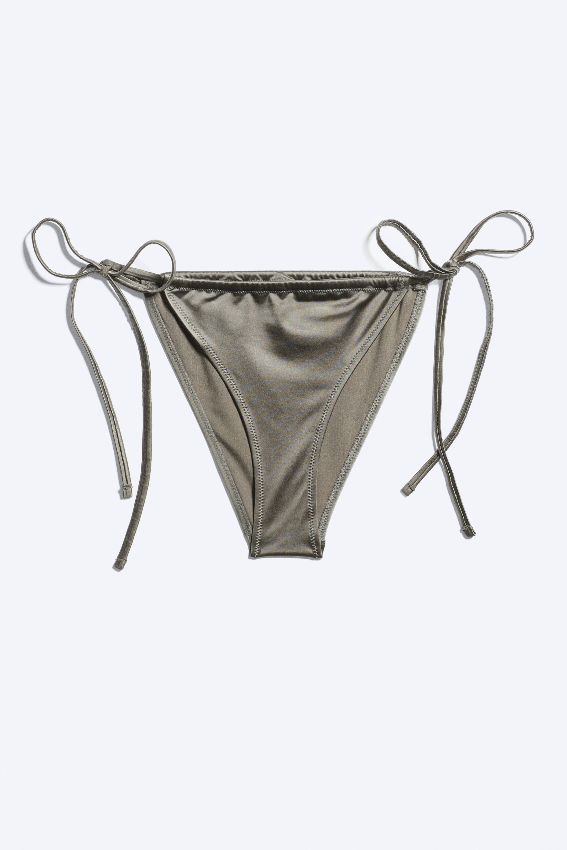 Dimgrå - Brazilian bikinitrosa med knytdetaljer - 3