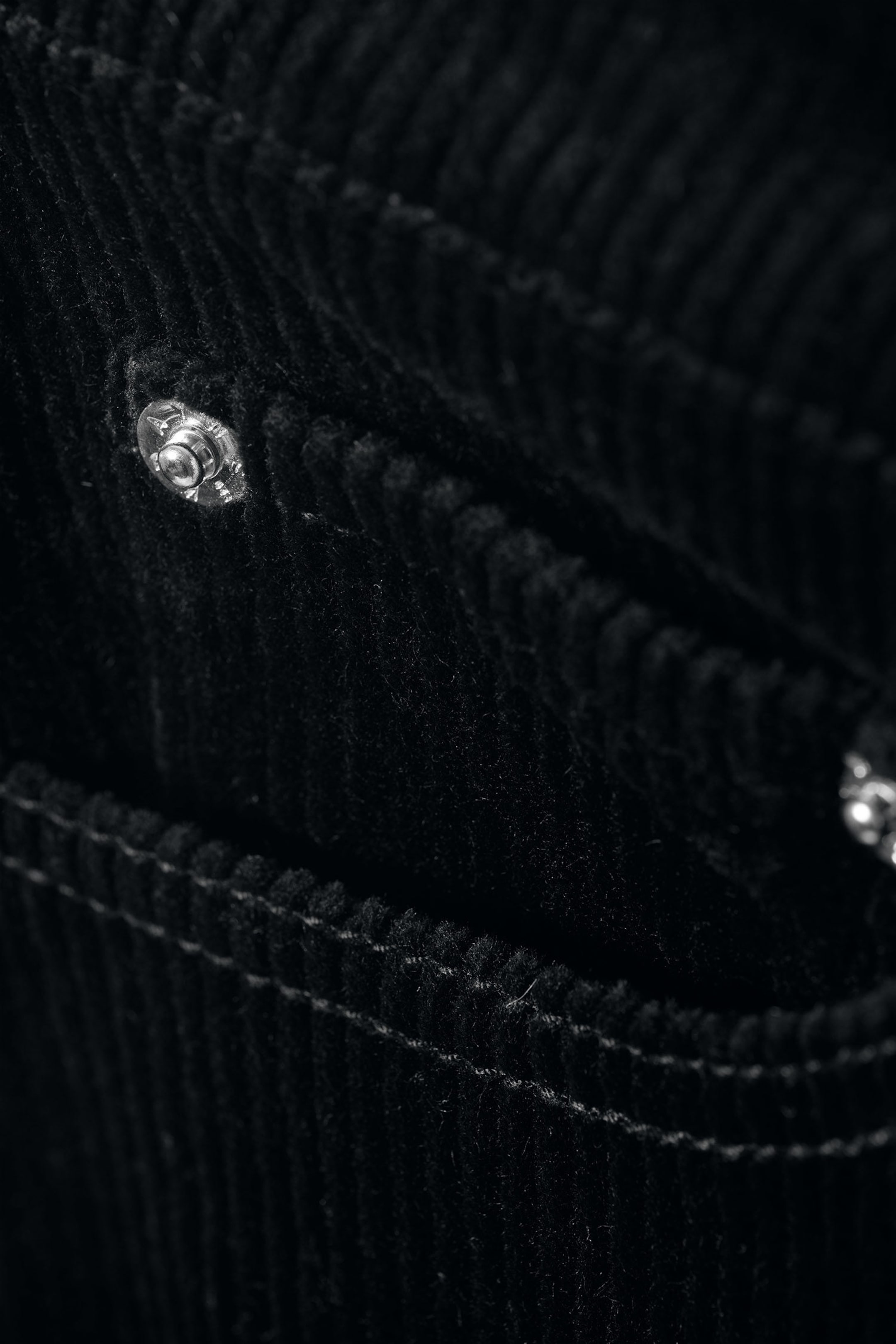 Black - Rowe Cord Trousers - 1