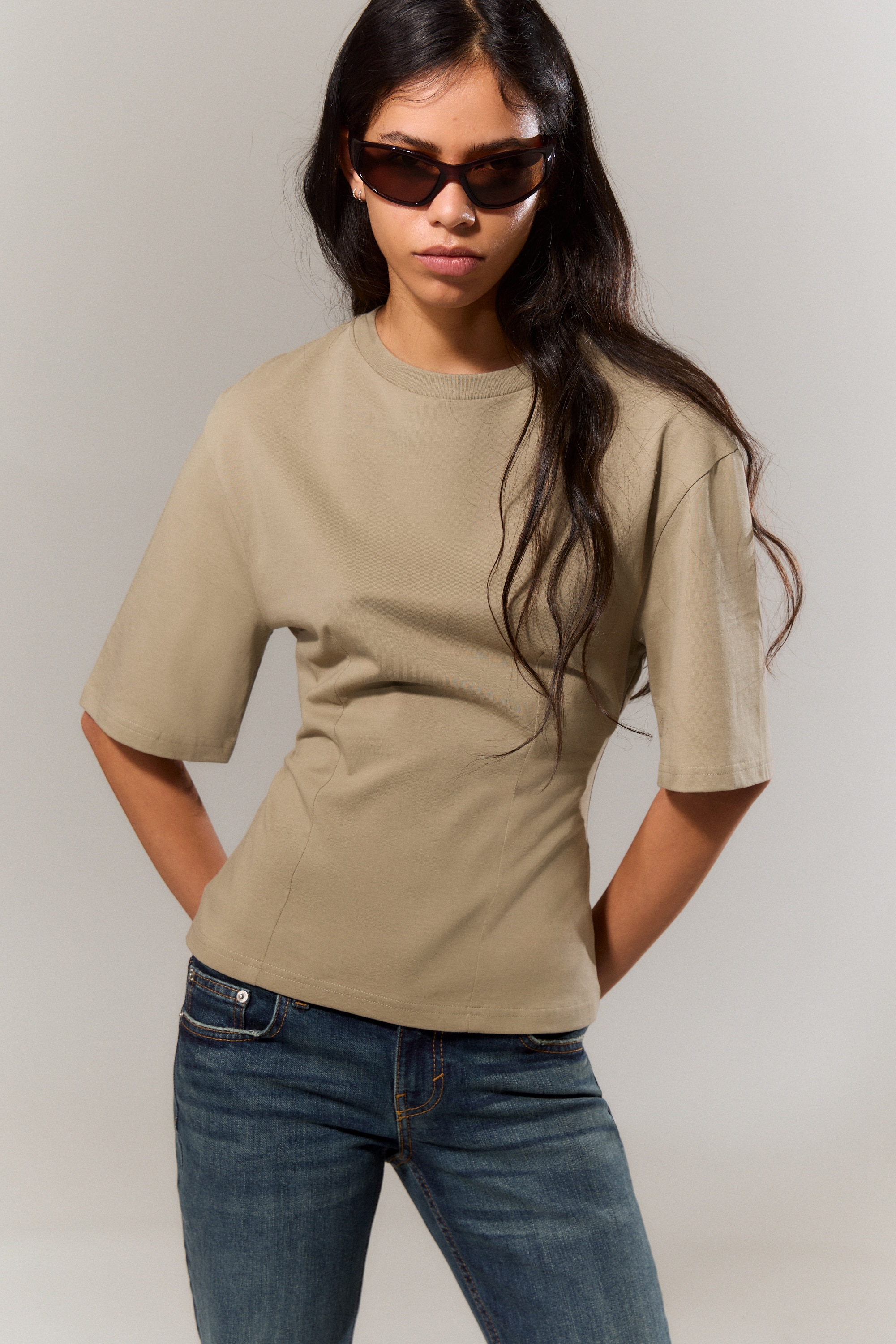 T-shirt ajusté à pinces