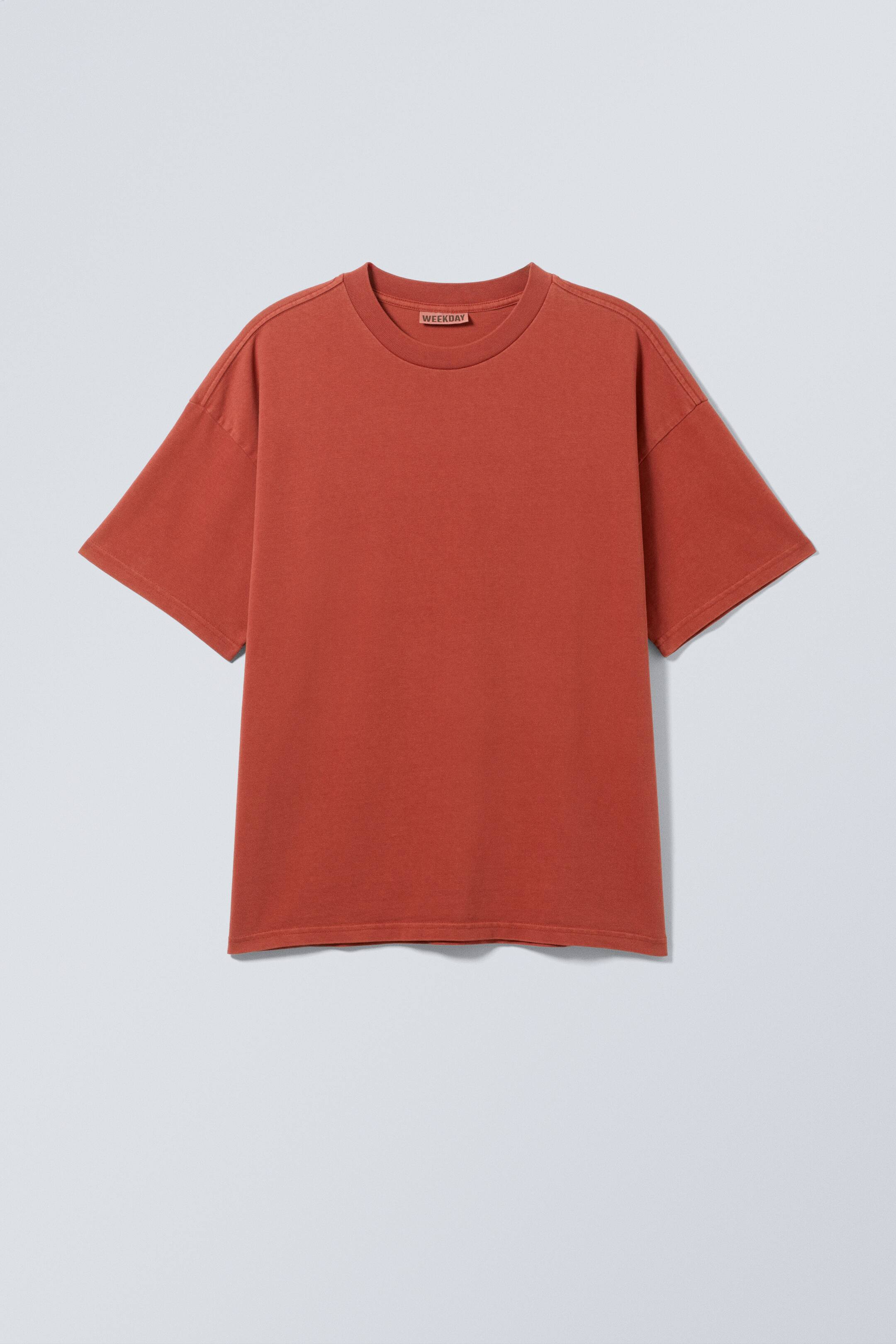 Grotere afbeelding bekijken: Loose Boxy T-shirt - Washed Red - HEREN | H&M BE 1