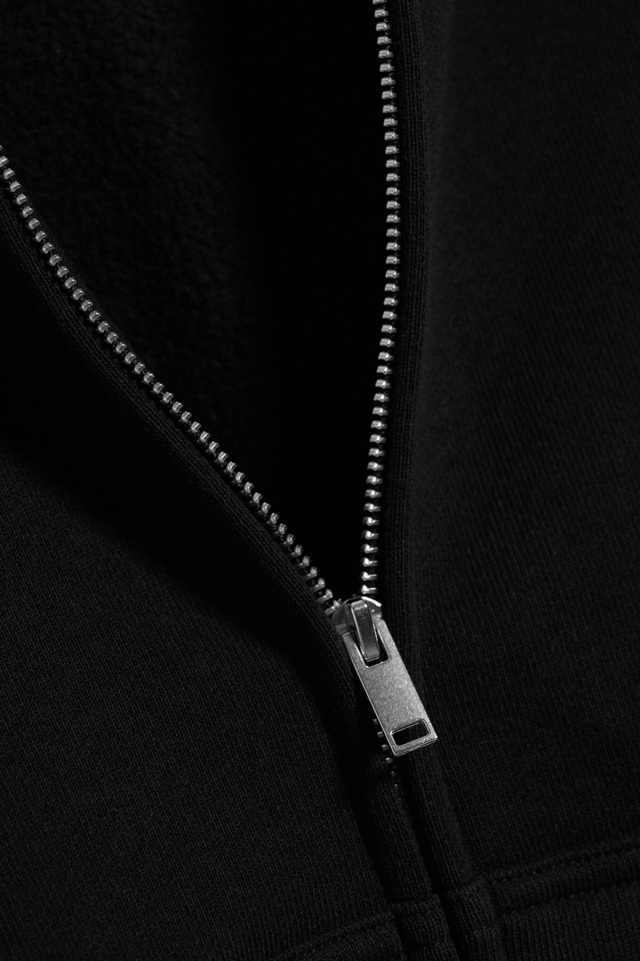 Black - Kort boxig zip-hoodie - 1