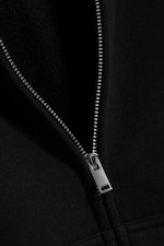 Black - Kort boxig zip-hoodie - 1